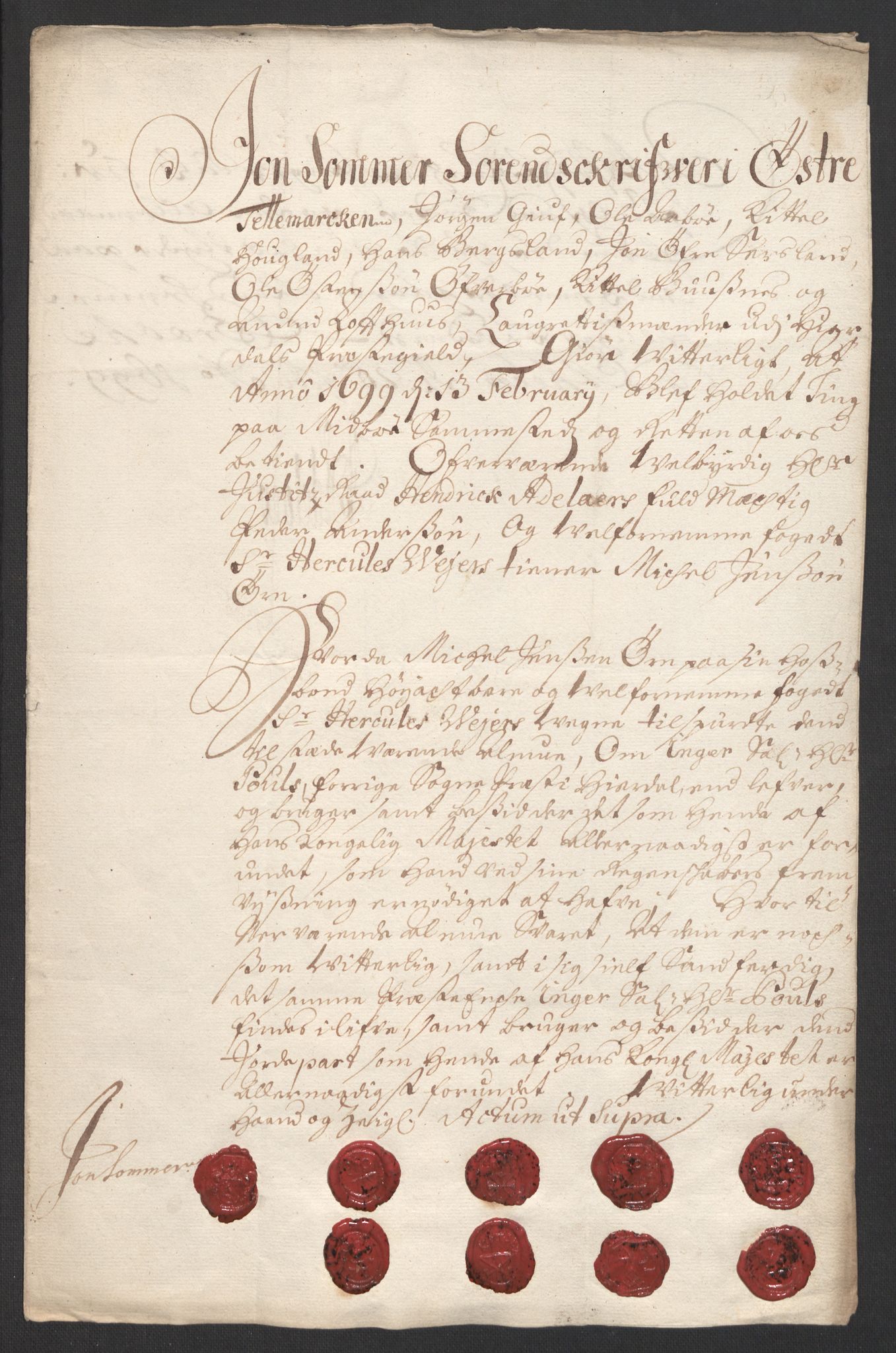 Rentekammeret inntil 1814, Reviderte regnskaper, Fogderegnskap, AV/RA-EA-4092/R36/L2099: Fogderegnskap Øvre og Nedre Telemark og Bamble, 1698, p. 201