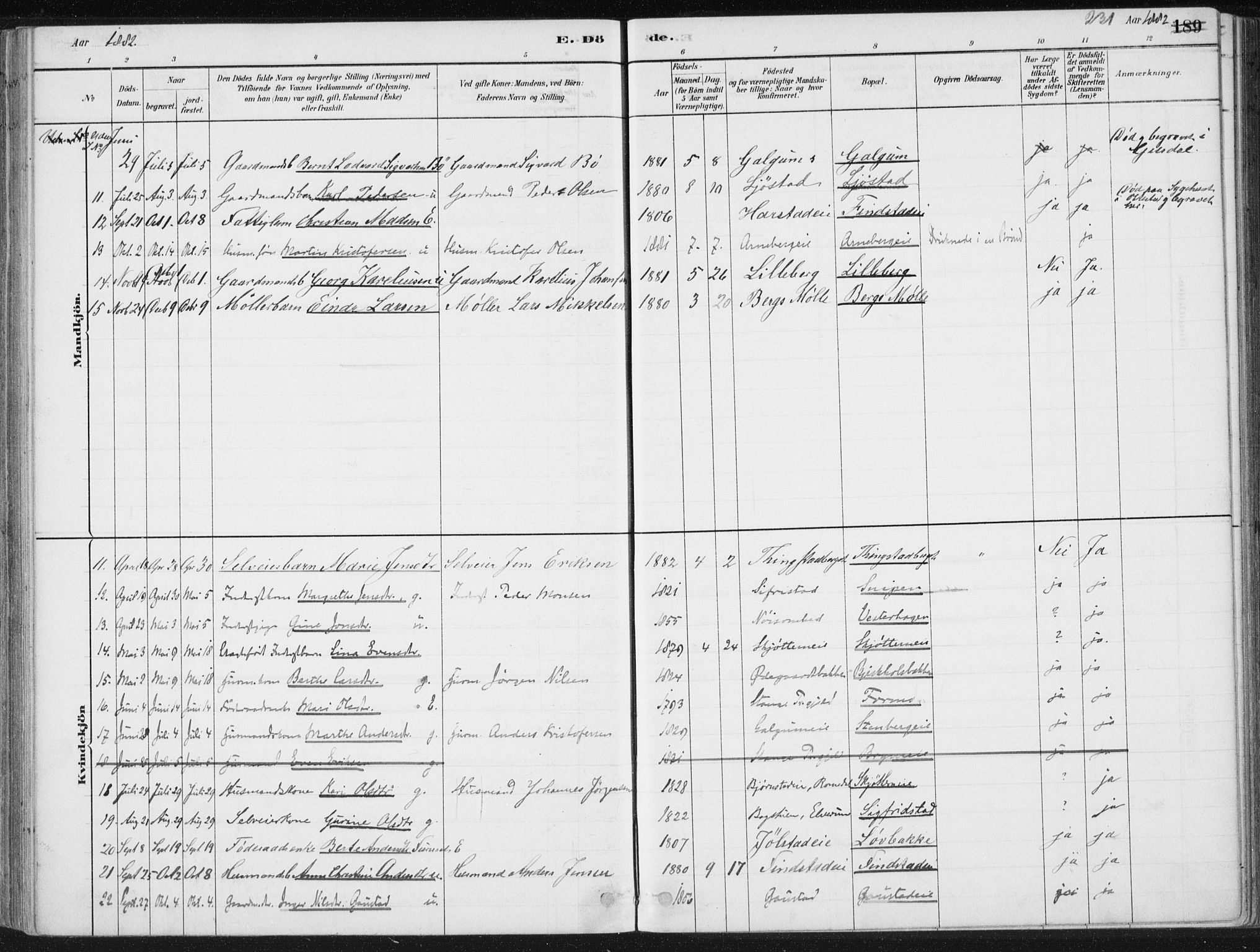 Romedal prestekontor, SAH/PREST-004/K/L0010: Parish register (official) no. 10, 1880-1895, p. 231