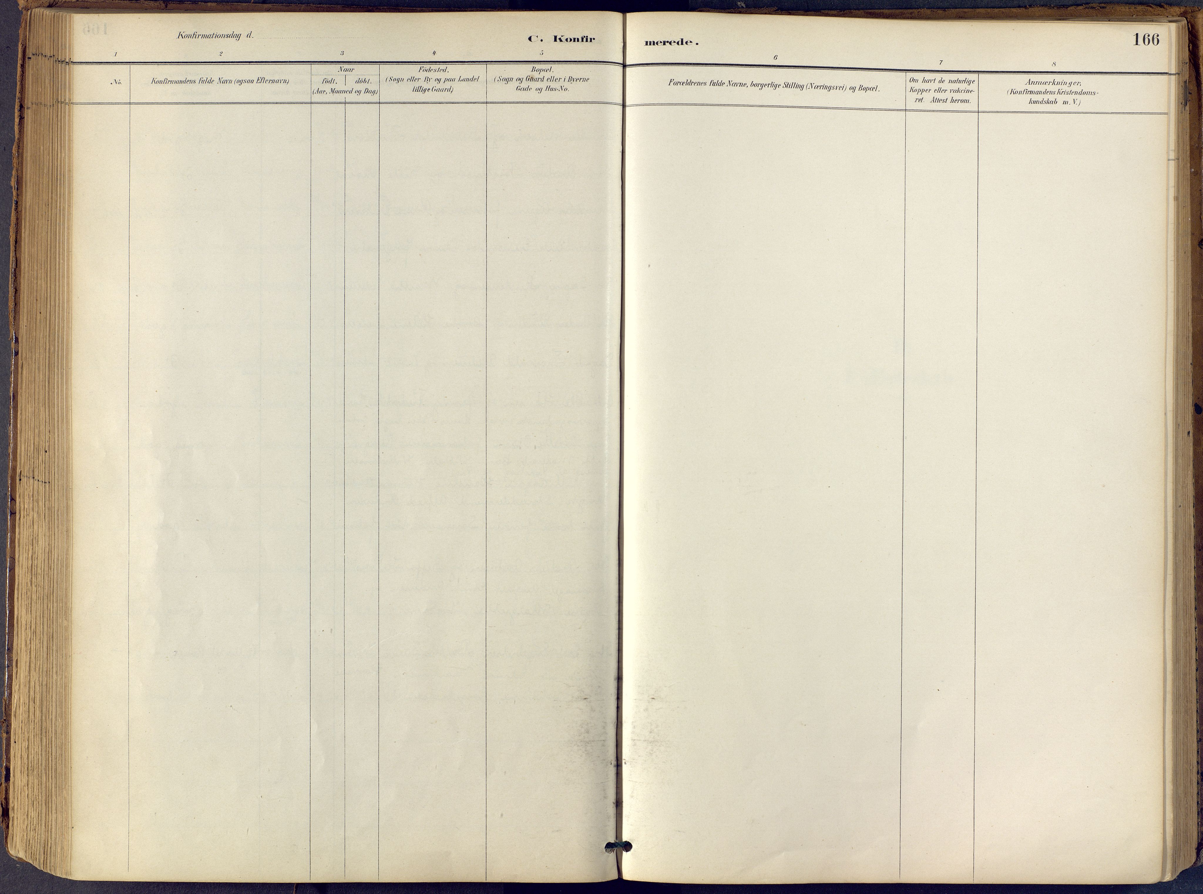 Lier kirkebøker, AV/SAKO-A-230/F/Fb/L0001: Parish register (official) no. II 1, 1883-1910, p. 166