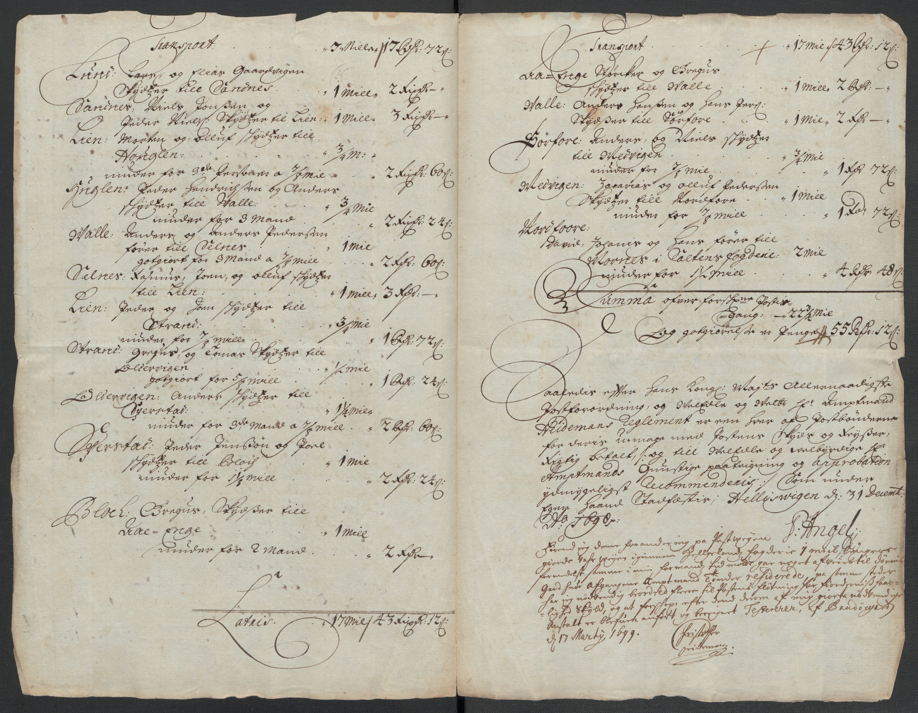 Rentekammeret inntil 1814, Reviderte regnskaper, Fogderegnskap, RA/EA-4092/R65/L4506: Fogderegnskap Helgeland, 1697-1698, p. 230