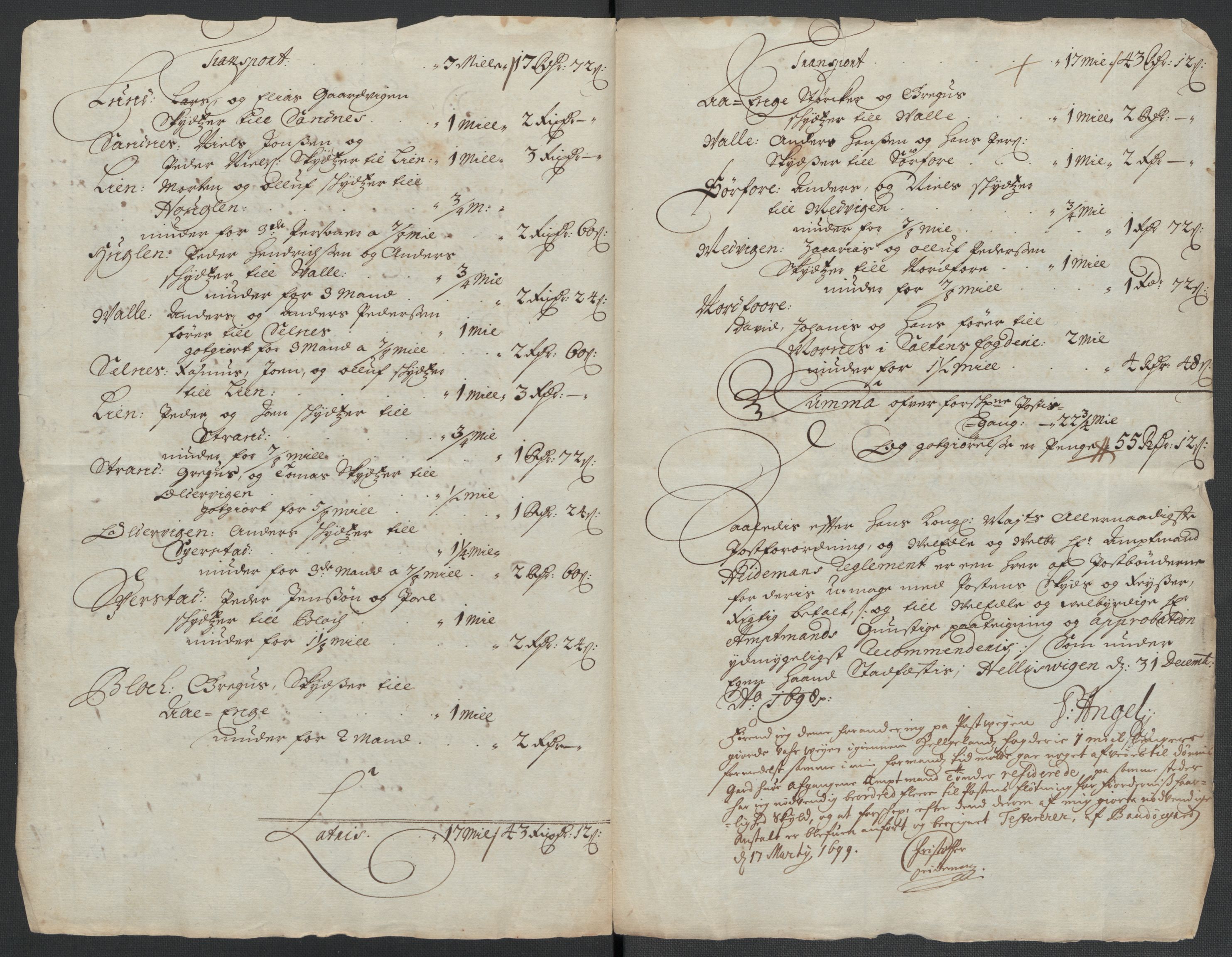 Rentekammeret inntil 1814, Reviderte regnskaper, Fogderegnskap, AV/RA-EA-4092/R65/L4506: Fogderegnskap Helgeland, 1697-1698, p. 230