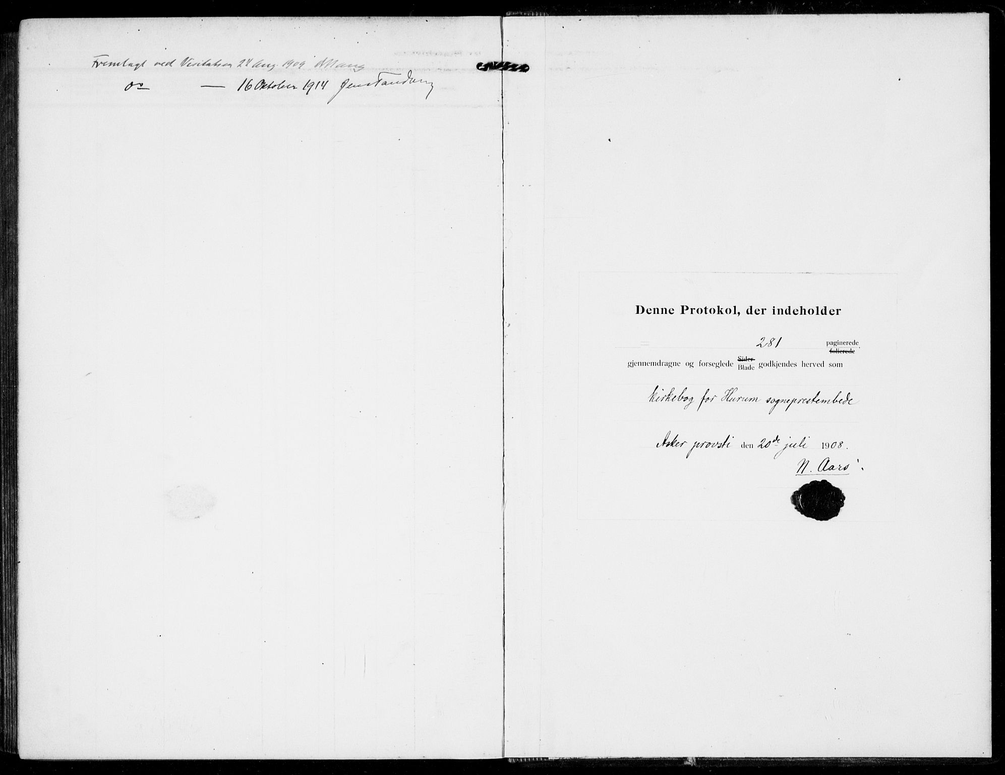 Hurum kirkebøker, SAKO/A-229/F/Fa/L0016: Parish register (official) no. 16, 1899-1918