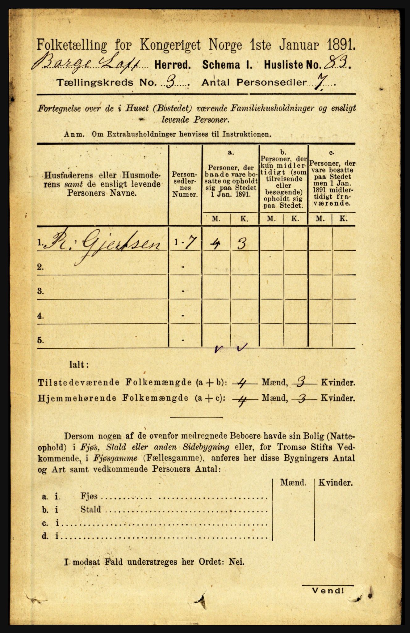 RA, 1891 census for 1862 Borge, 1891, p. 1545