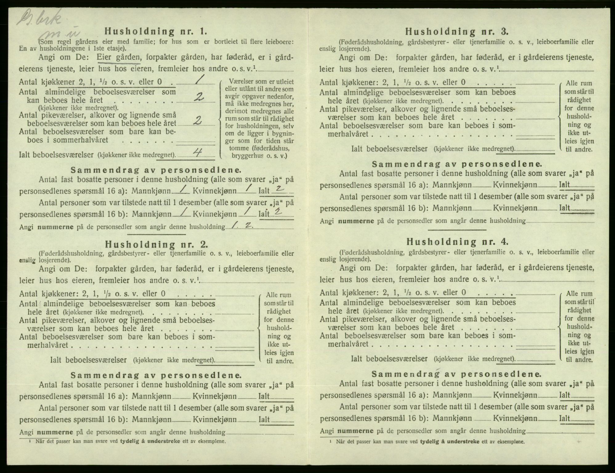 SAB, 1920 census for Etne, 1920, p. 341