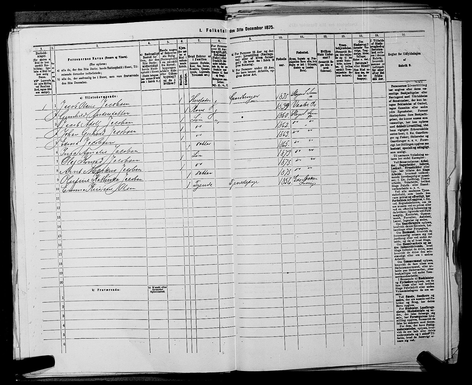 SAKO, 1875 census for 0721P Sem, 1875, p. 1539
