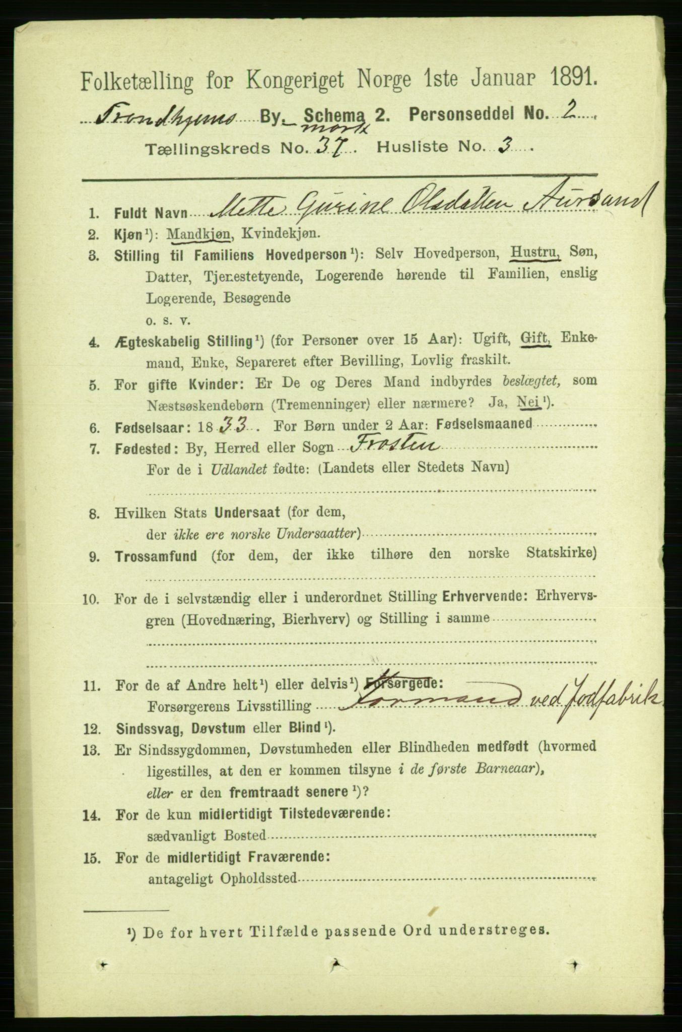 RA, 1891 census for 1601 Trondheim, 1891, p. 28108