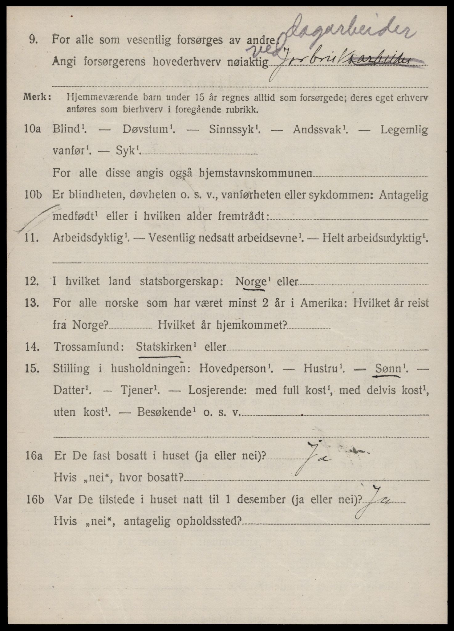 SAT, 1920 census for Vestnes, 1920, p. 1756