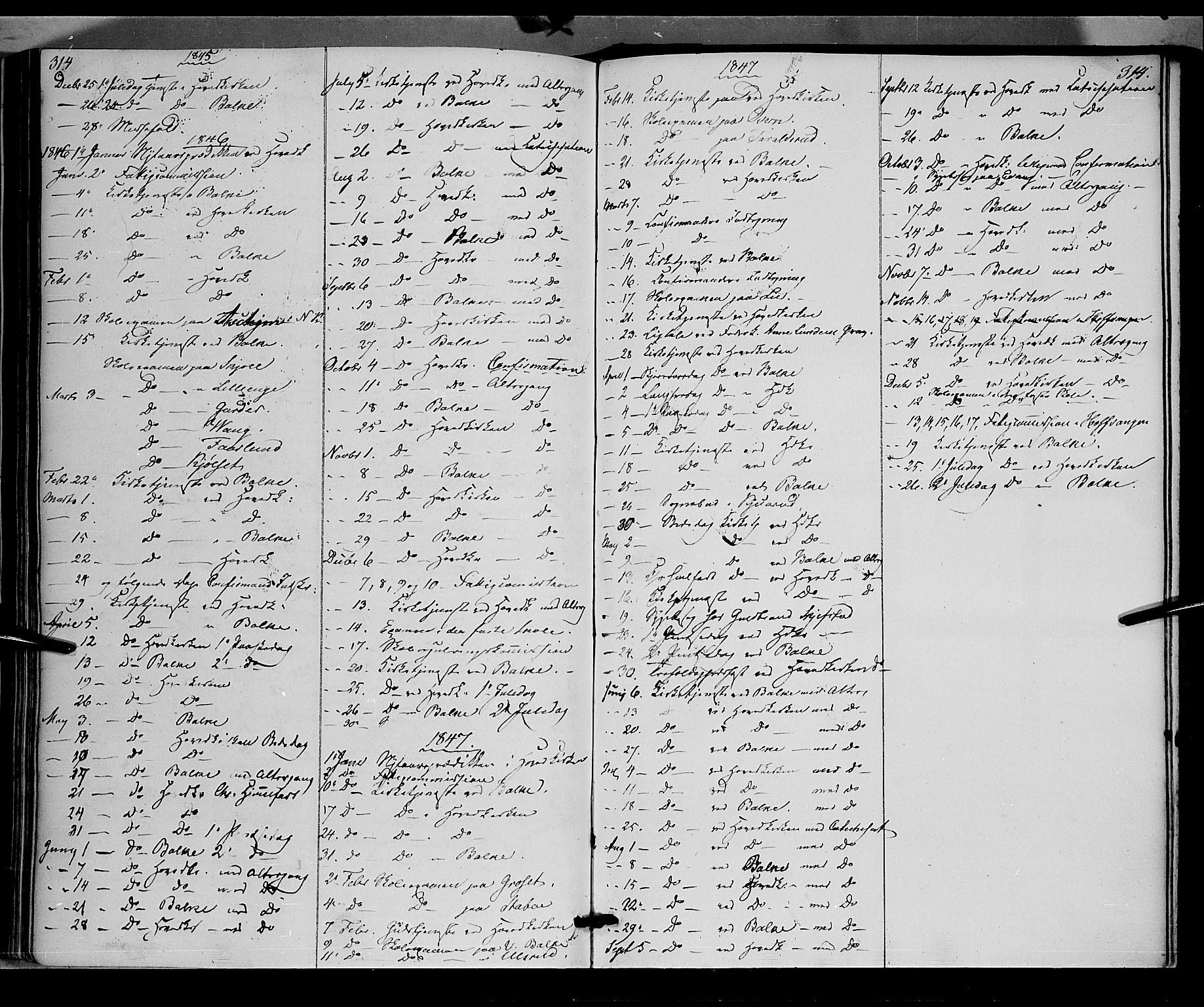 Østre Toten prestekontor, SAH/PREST-104/H/Ha/Haa/L0002: Parish register (official) no. 2, 1840-1847, p. 314