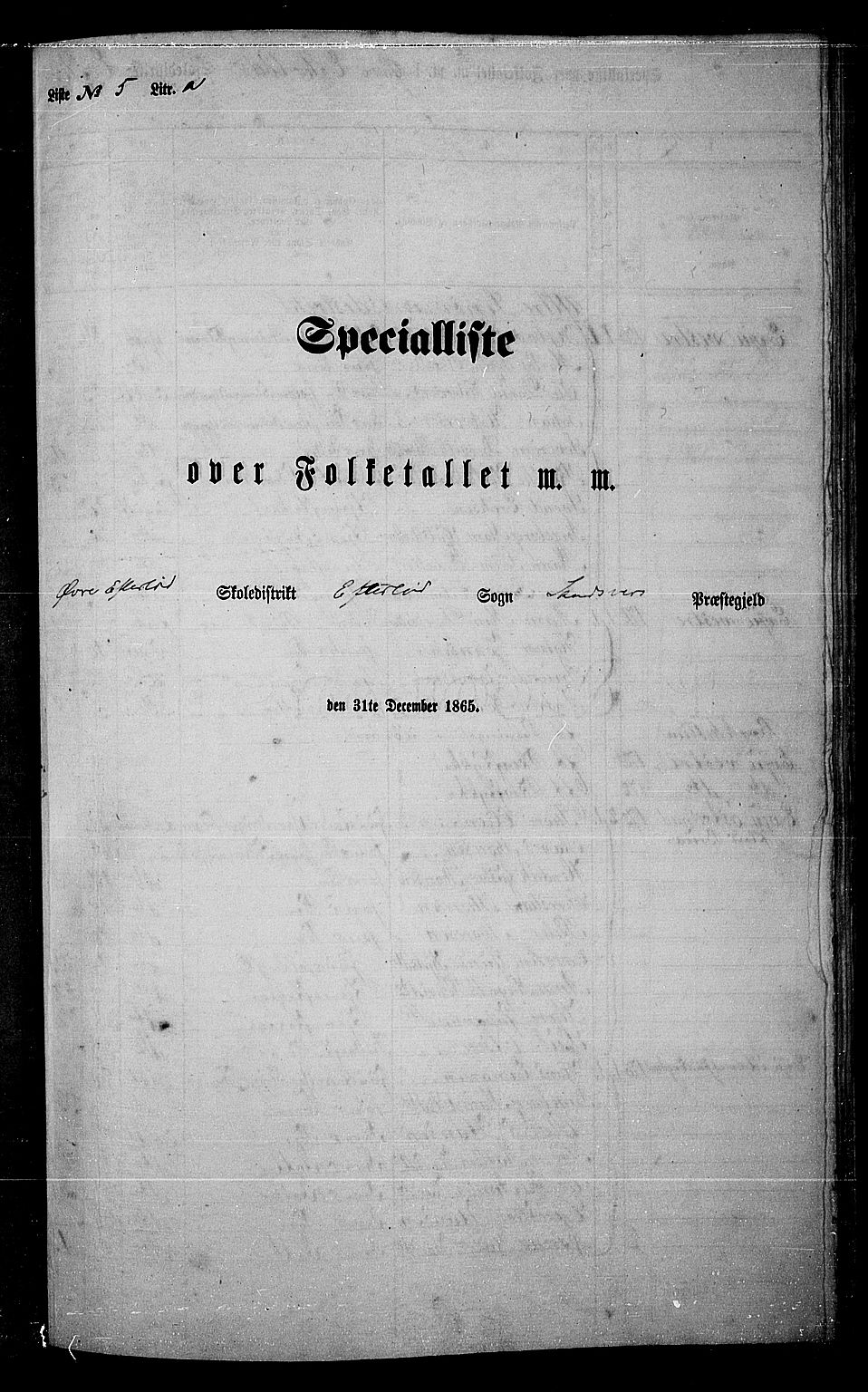 RA, 1865 census for Sandsvær, 1865, p. 86