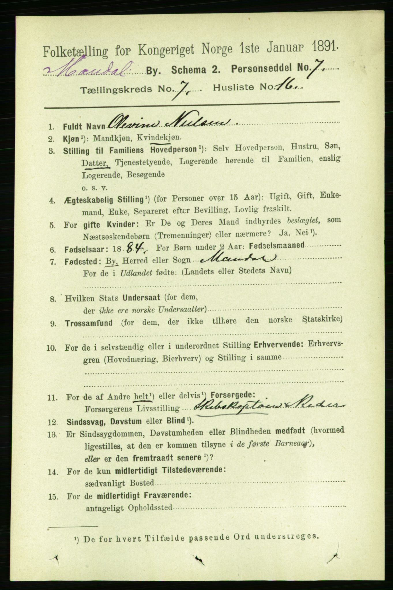 RA, 1891 census for 1002 Mandal, 1891, p. 2347