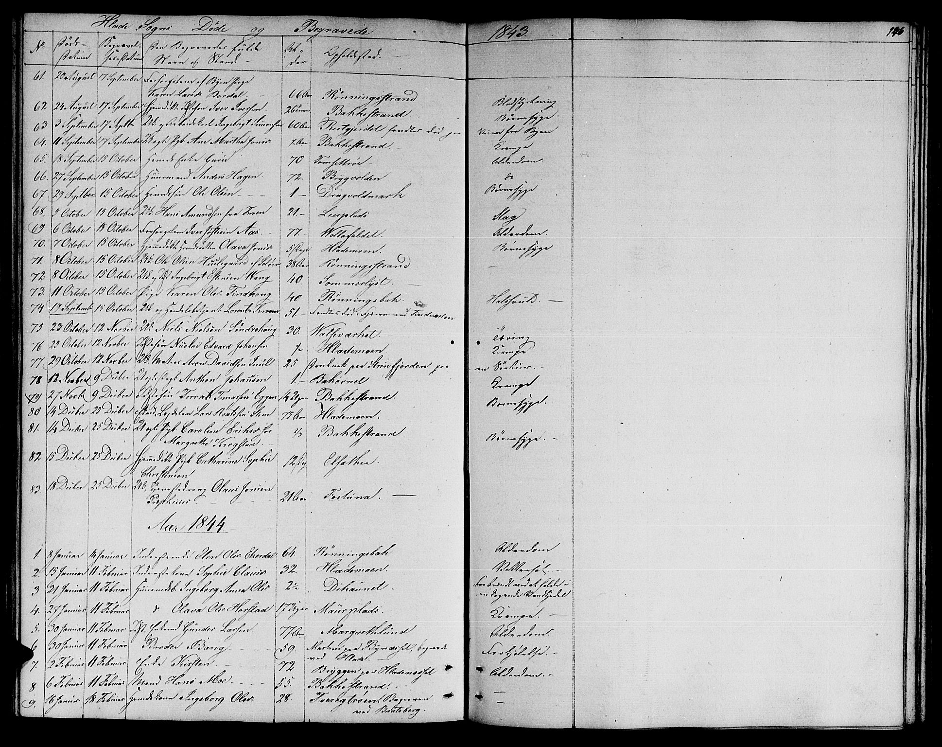 Ministerialprotokoller, klokkerbøker og fødselsregistre - Sør-Trøndelag, AV/SAT-A-1456/606/L0309: Parish register (copy) no. 606C05, 1841-1849, p. 146