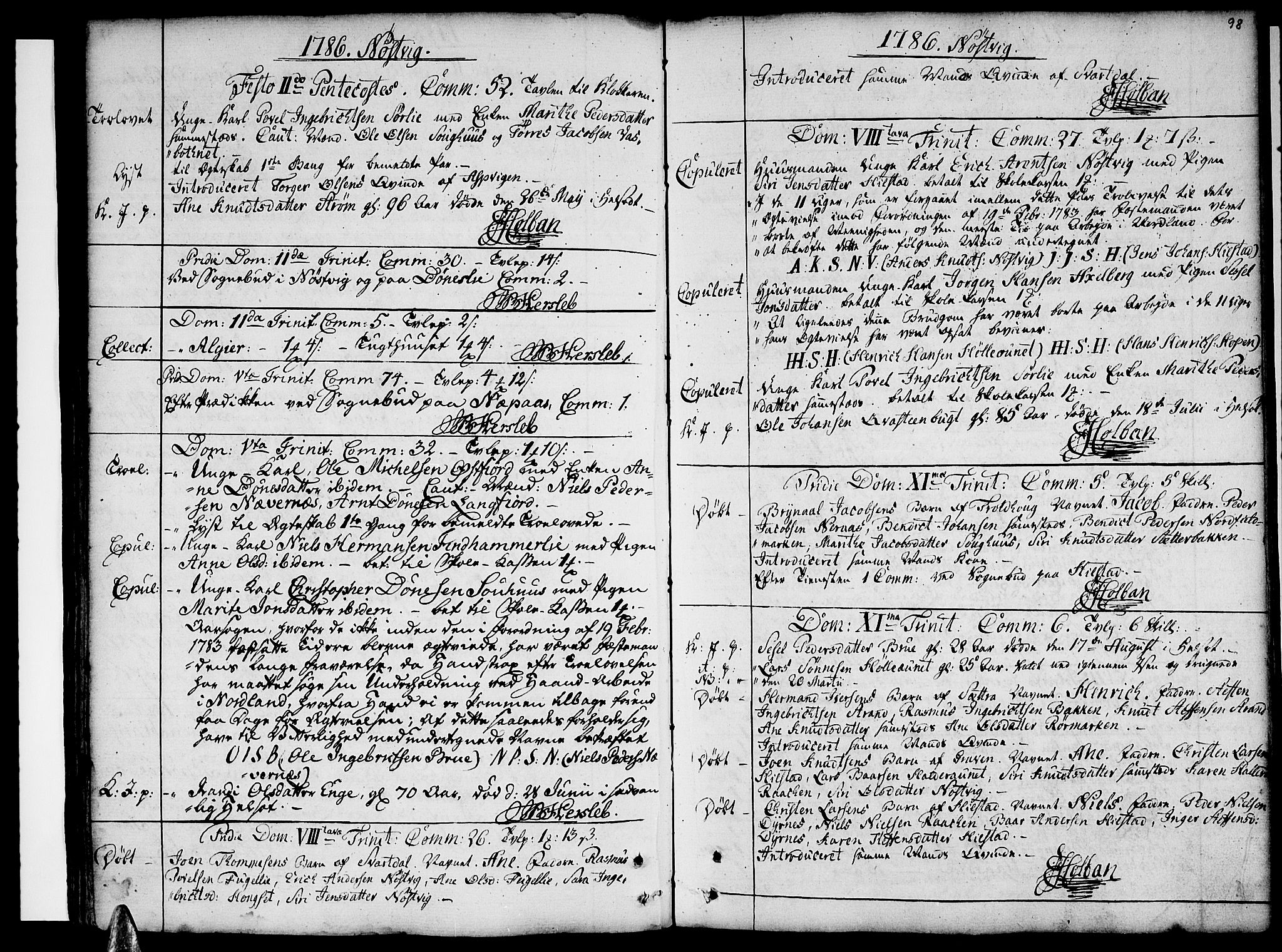 Ministerialprotokoller, klokkerbøker og fødselsregistre - Nordland, SAT/A-1459/814/L0222: Parish register (official) no. 814A03, 1752-1819, p. 98