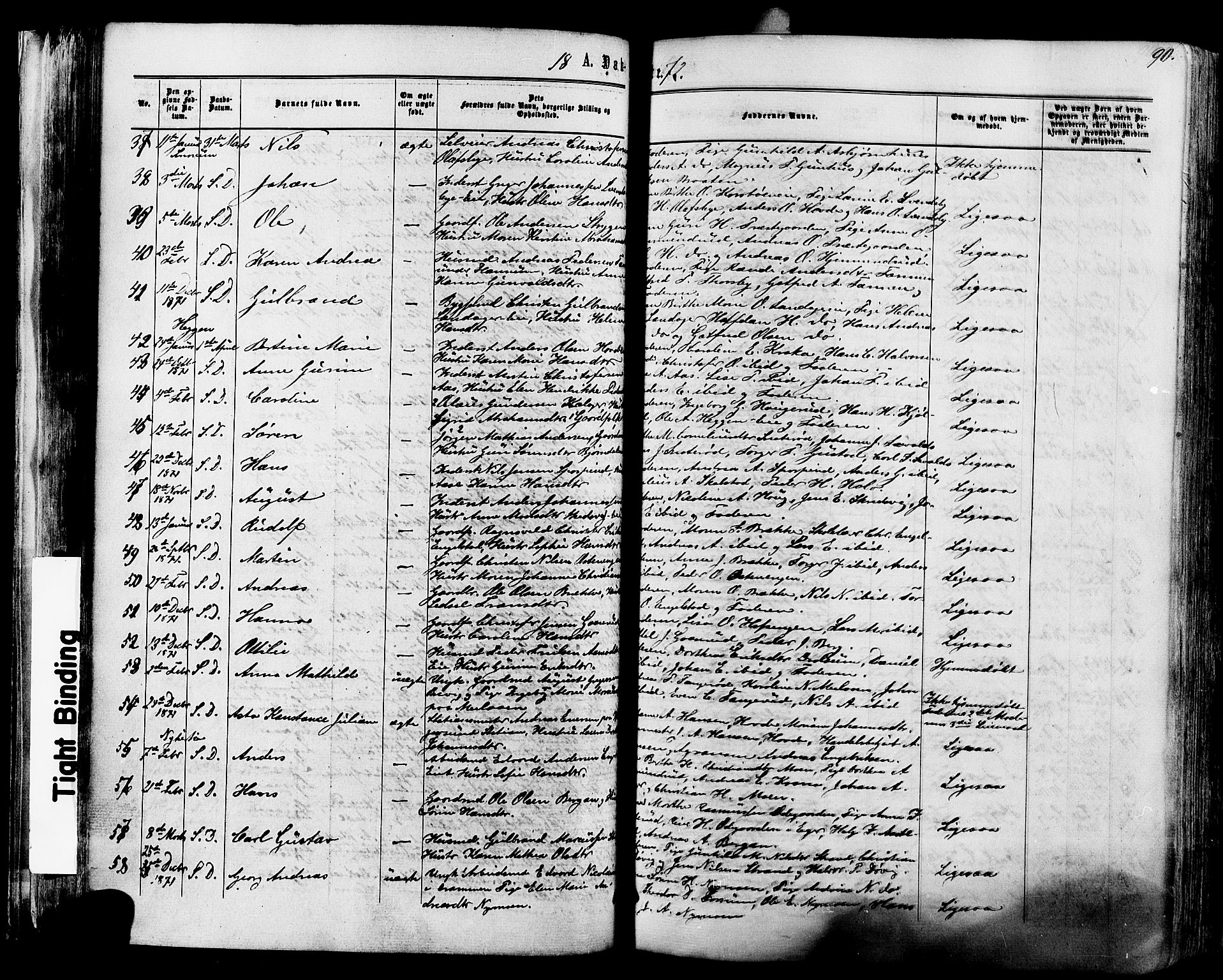 Modum kirkebøker, SAKO/A-234/F/Fa/L0010: Parish register (official) no. 10, 1865-1876, p. 90