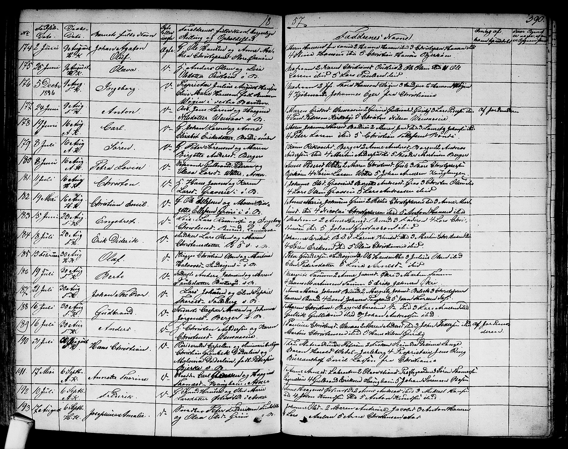 Asker prestekontor Kirkebøker, SAO/A-10256a/F/Fa/L0007: Parish register (official) no. I 7, 1825-1864, p. 390