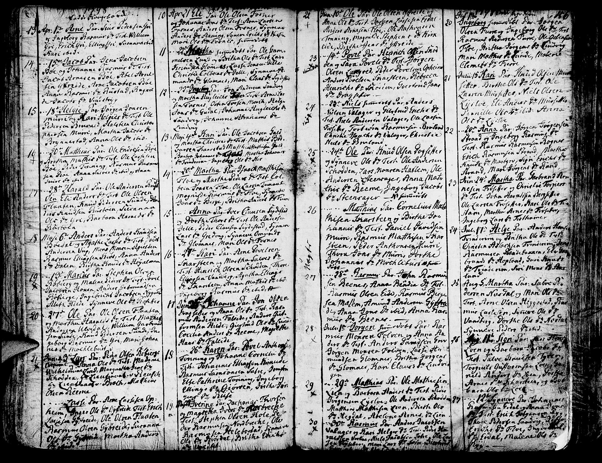 Innvik sokneprestembete, SAB/A-80501: Parish register (official) no. A 1, 1750-1816, p. 156