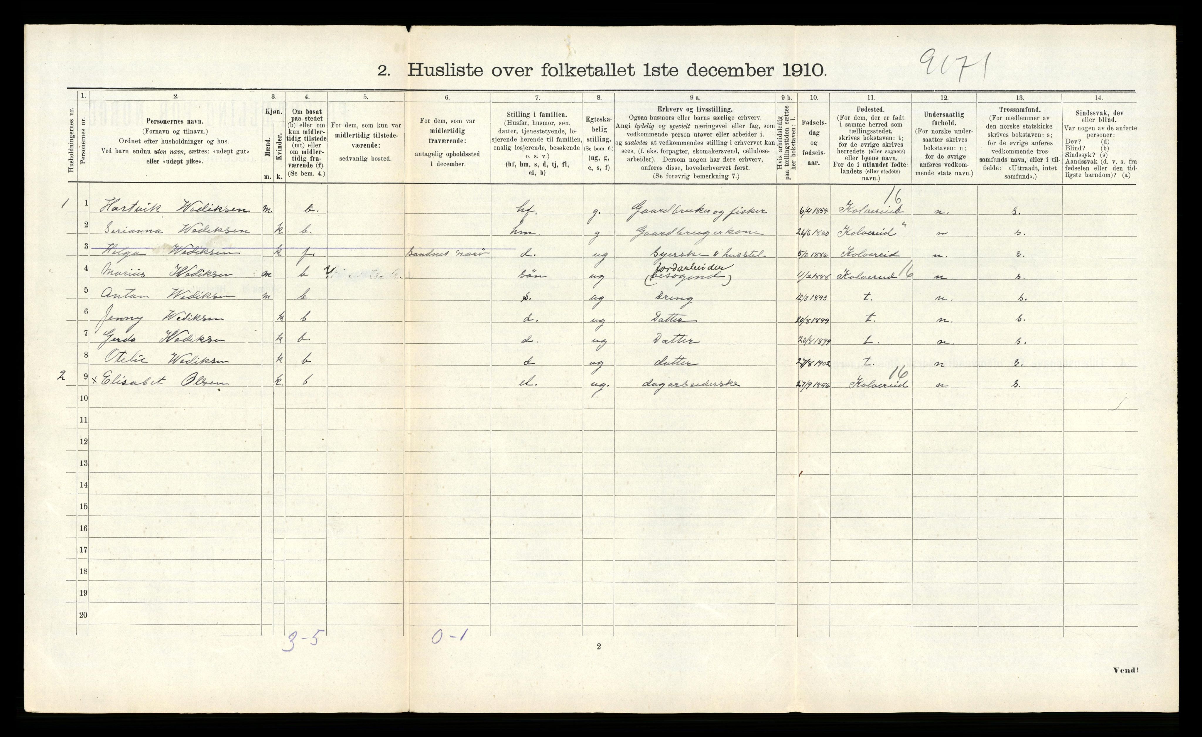 RA, 1910 census for Nærøy, 1910, p. 146