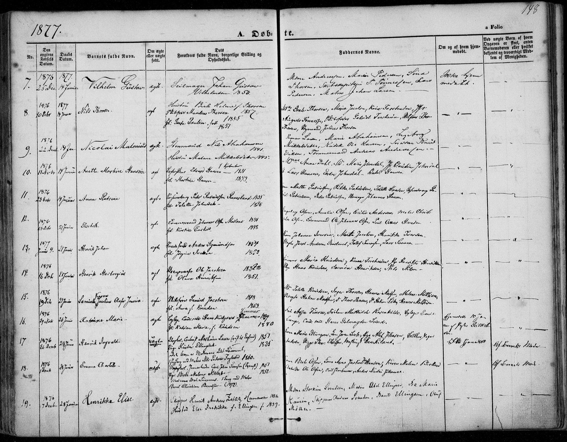 Domkirken sokneprestkontor, SAST/A-101812/001/30/30BA/L0022: Parish register (official) no. A 21, 1868-1877, p. 148