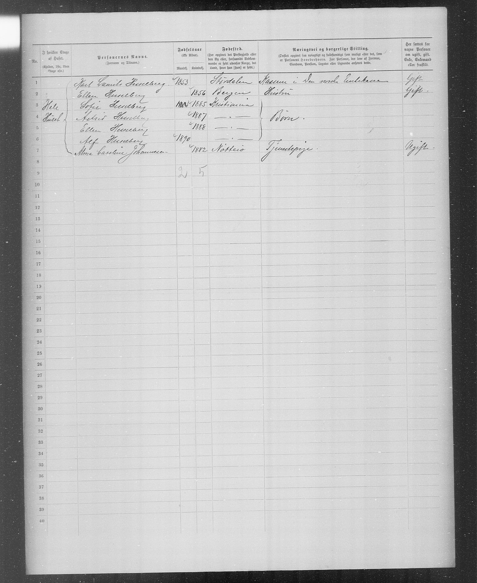 OBA, Municipal Census 1899 for Kristiania, 1899, p. 3838