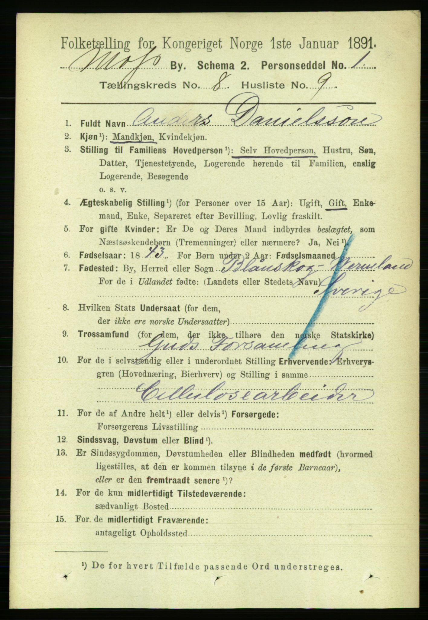 RA, 1891 census for 0104 Moss, 1891, p. 4893