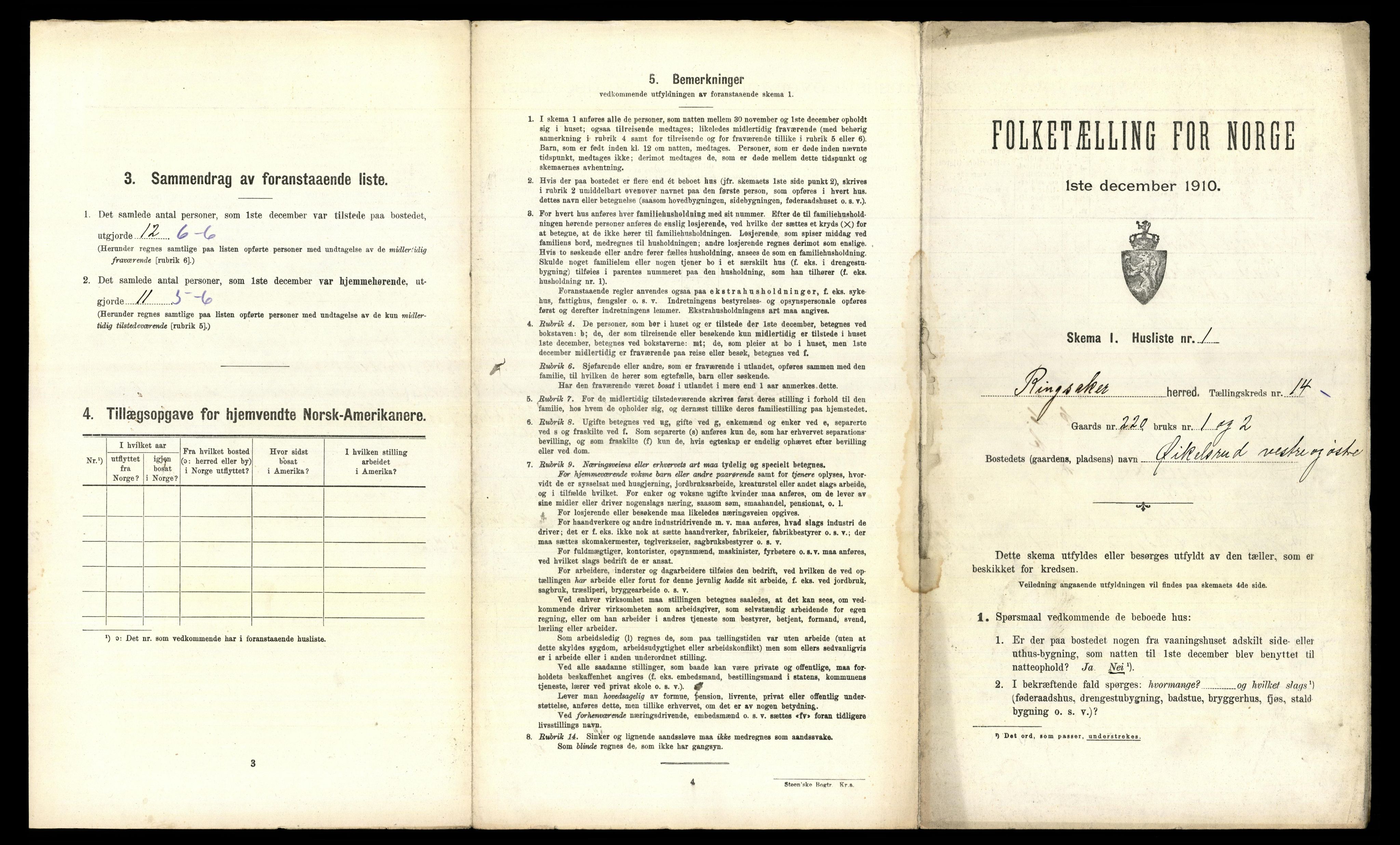 RA, 1910 census for Ringsaker, 1910, p. 2745