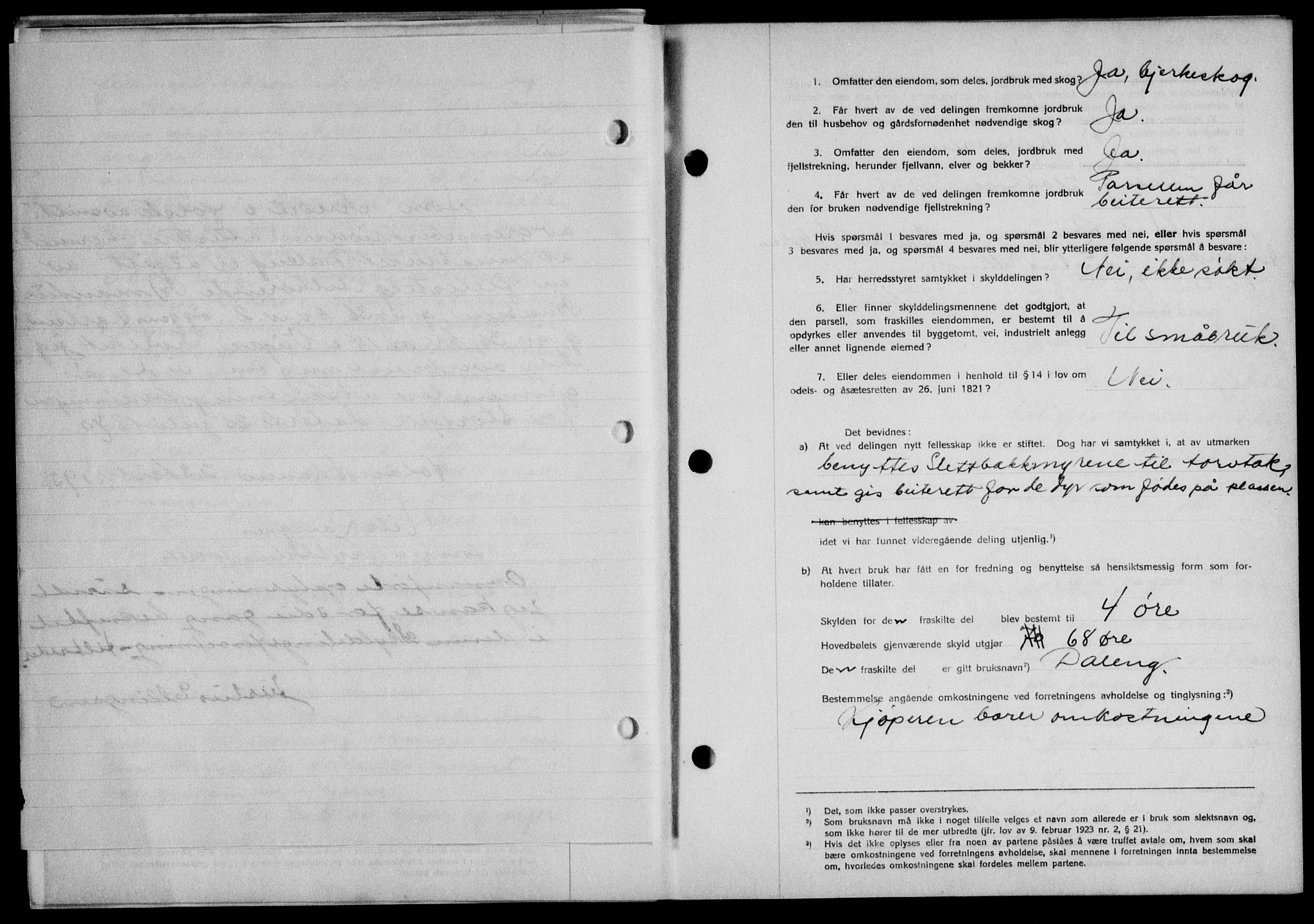 Lofoten sorenskriveri, SAT/A-0017/1/2/2C/L0005a: Mortgage book no. 5a, 1939-1939, Diary no: : 2/1939