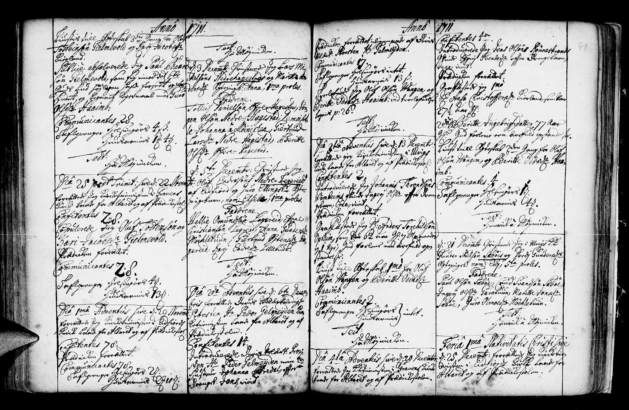 Ulvik sokneprestembete, SAB/A-78801/H/Haa: Parish register (official) no.  A 3, 1706-1715, p. 80