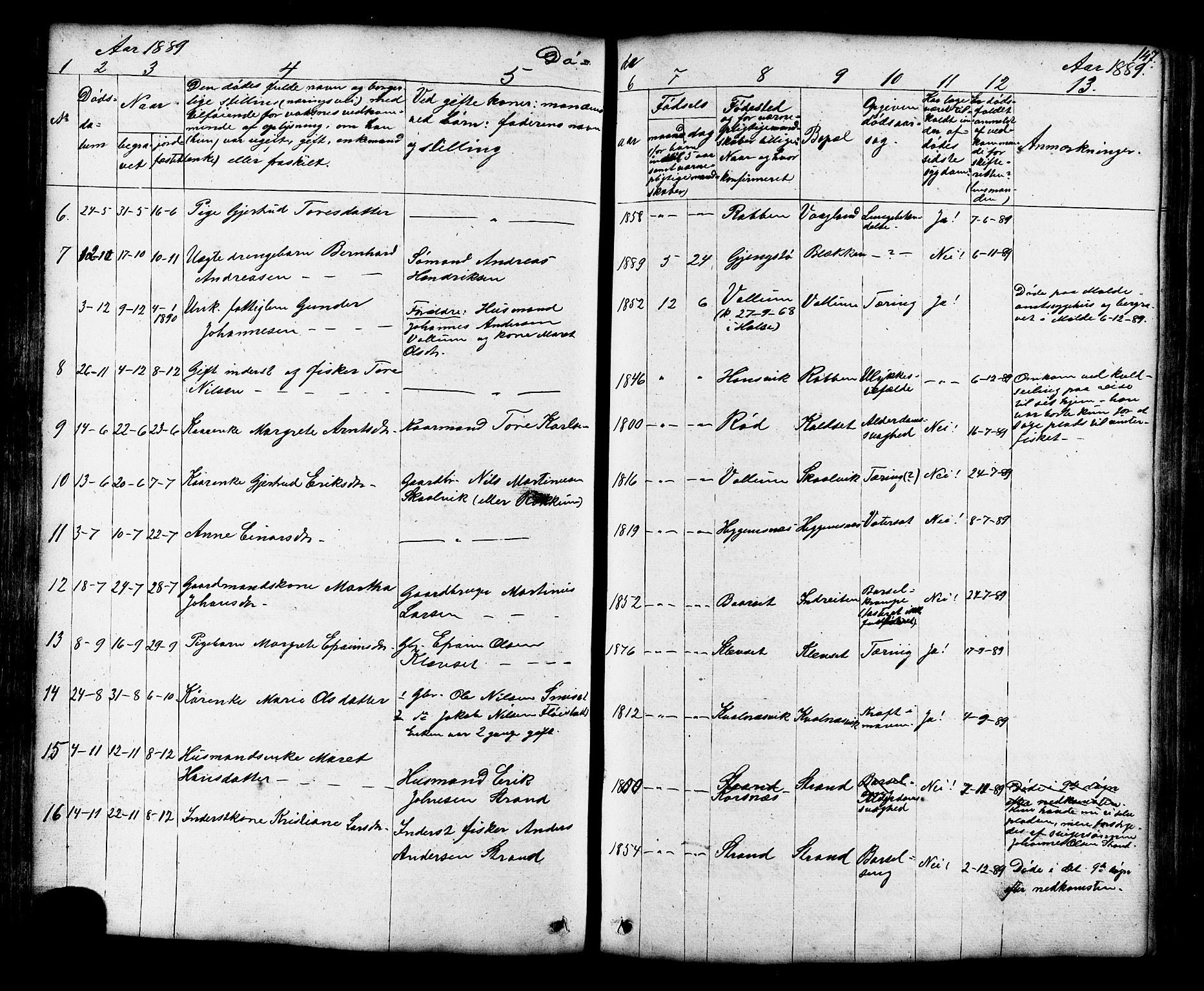 Ministerialprotokoller, klokkerbøker og fødselsregistre - Møre og Romsdal, SAT/A-1454/576/L0890: Parish register (copy) no. 576C01, 1837-1908, p. 147