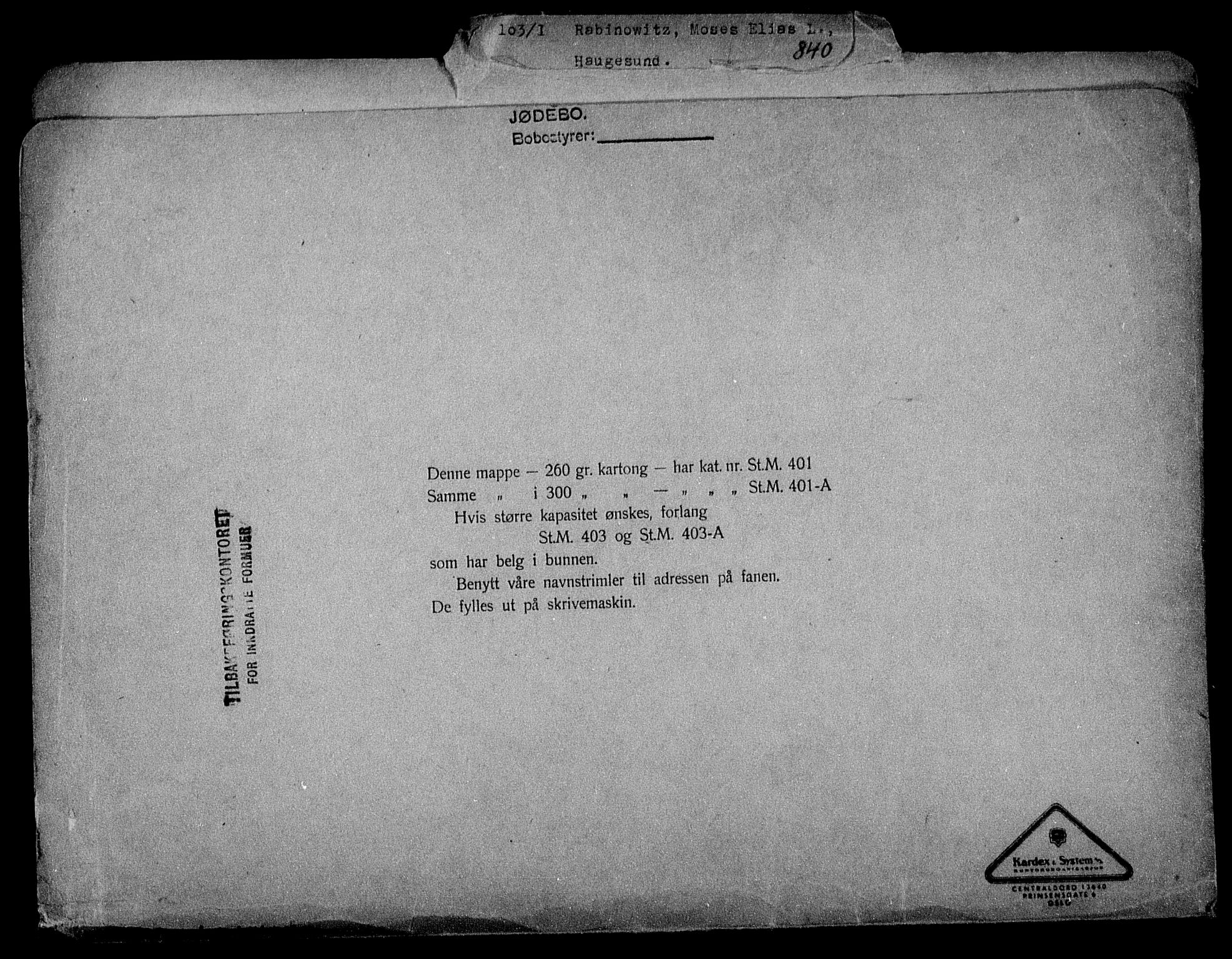 Justisdepartementet, Tilbakeføringskontoret for inndratte formuer, AV/RA-S-1564/H/Hc/Hcd/L1004: --, 1945-1947, p. 267