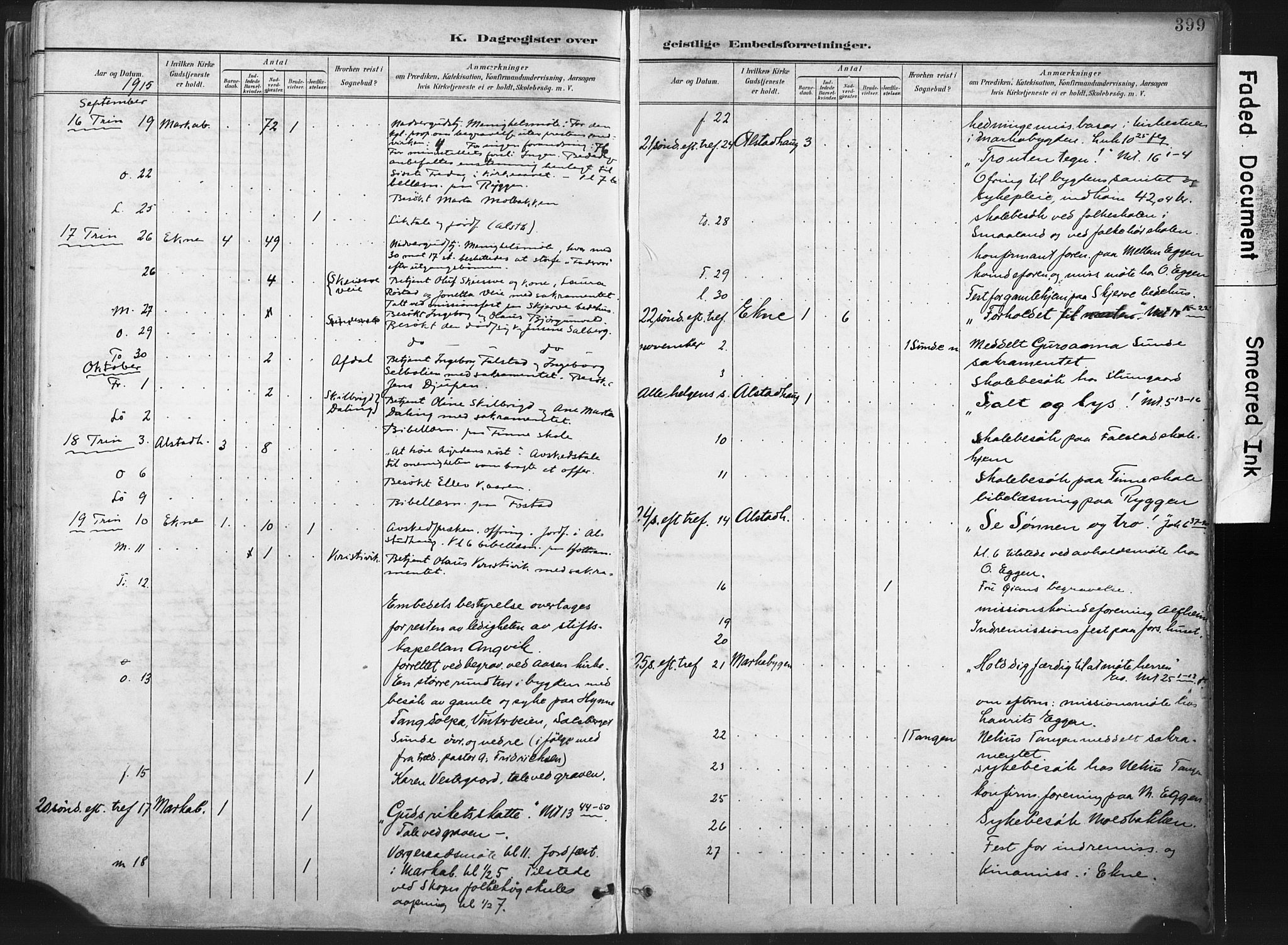 Ministerialprotokoller, klokkerbøker og fødselsregistre - Nord-Trøndelag, SAT/A-1458/717/L0162: Parish register (official) no. 717A12, 1898-1923, p. 399