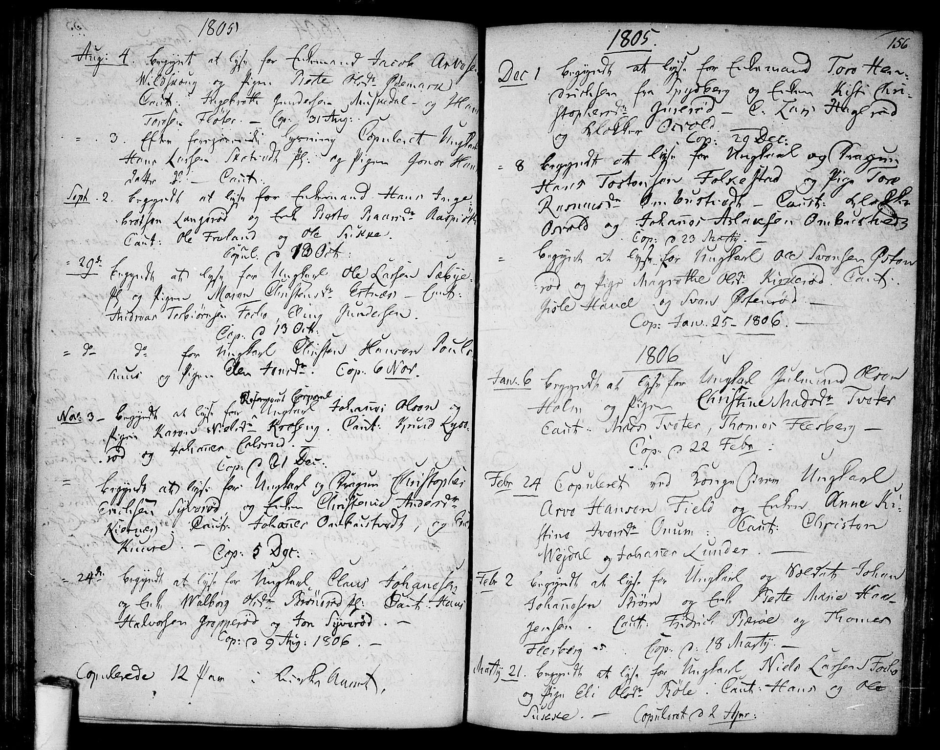 Våler prestekontor Kirkebøker, SAO/A-11083/F/Fa/L0004: Parish register (official) no. I 4, 1771-1815, p. 156