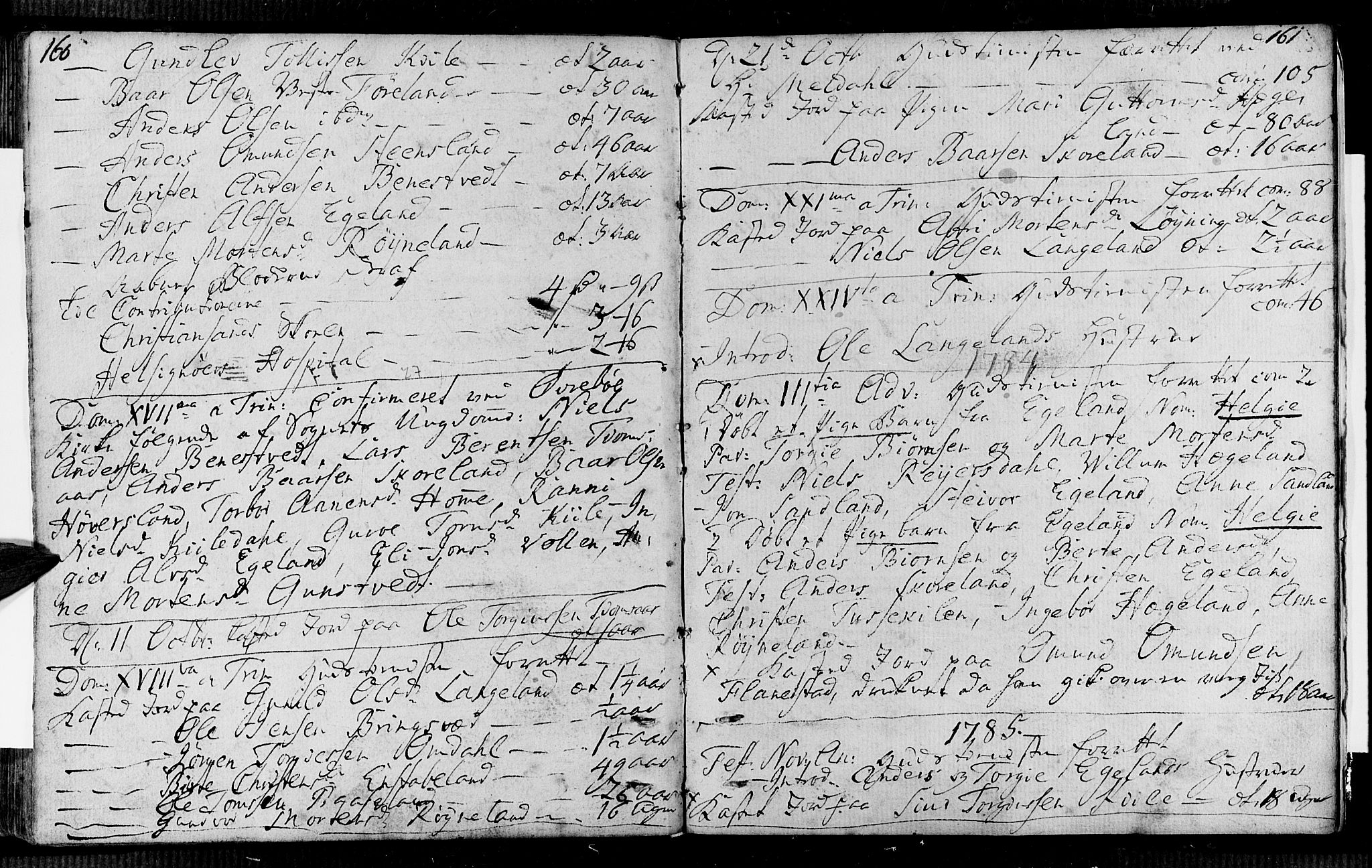 Vennesla sokneprestkontor, AV/SAK-1111-0045/Fa/Faa/L0001: Parish register (official) no. A 1, 1753-1785, p. 160-161