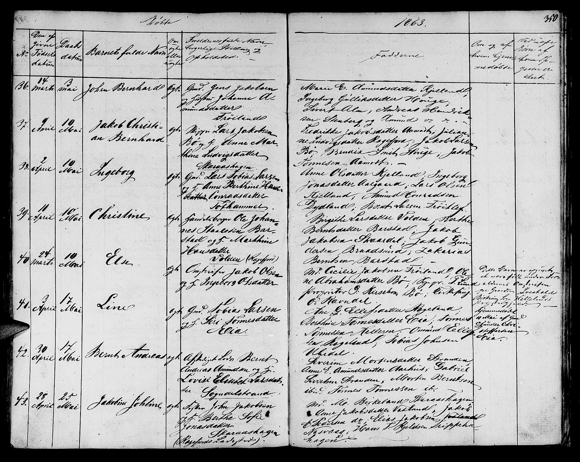 Sokndal sokneprestkontor, SAST/A-101808: Parish register (copy) no. B 2, 1849-1865, p. 350