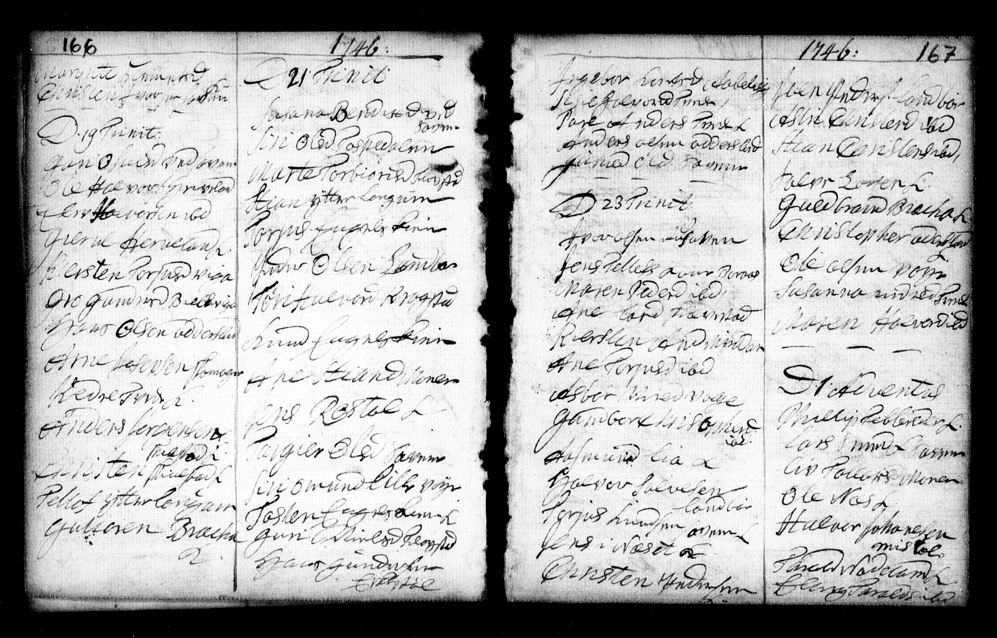 Holt sokneprestkontor, AV/SAK-1111-0021/F/Fa/L0002: Parish register (official) no. A 2, 1739-1753, p. 166-167