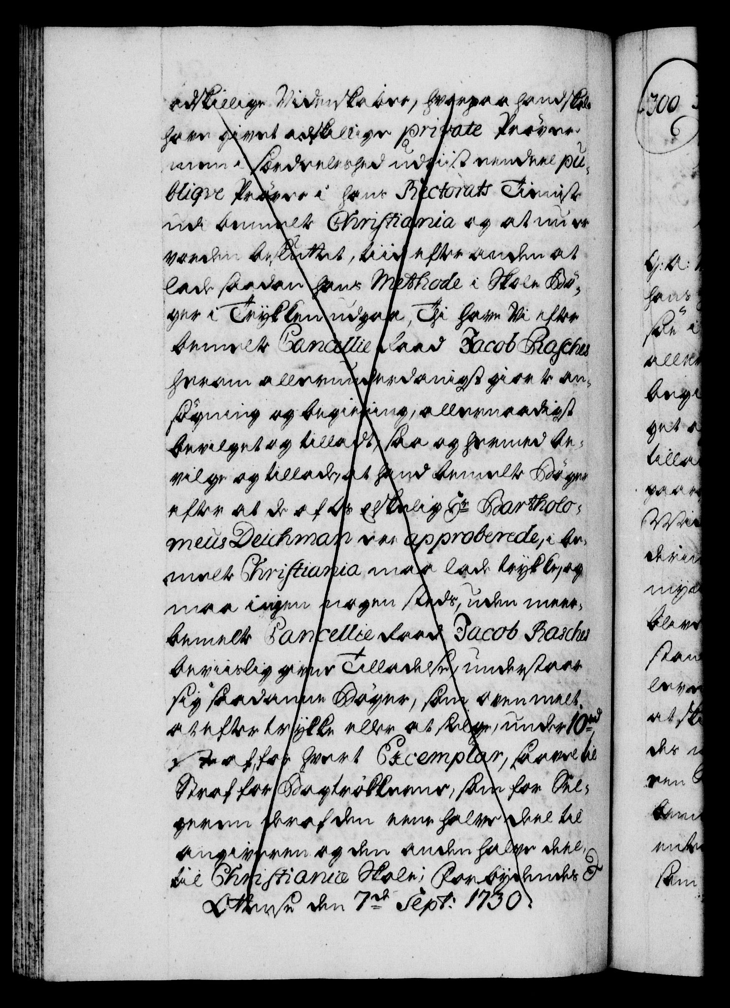 Danske Kanselli 1572-1799, AV/RA-EA-3023/F/Fc/Fca/Fcaa/L0026: Norske registre, 1729-1730, p. 538b