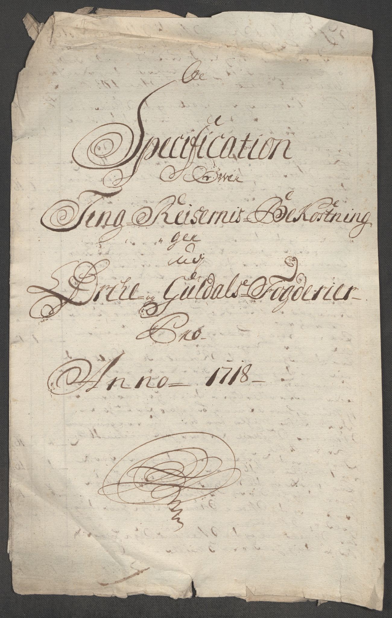 Rentekammeret inntil 1814, Reviderte regnskaper, Fogderegnskap, RA/EA-4092/R60/L3972: Fogderegnskap Orkdal og Gauldal, 1718, p. 629