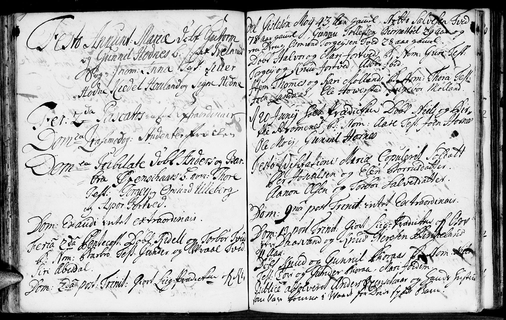 Evje sokneprestkontor, SAK/1111-0008/F/Fa/Fab/L0001: Parish register (official) no. A 1, 1704-1764, p. 126-127