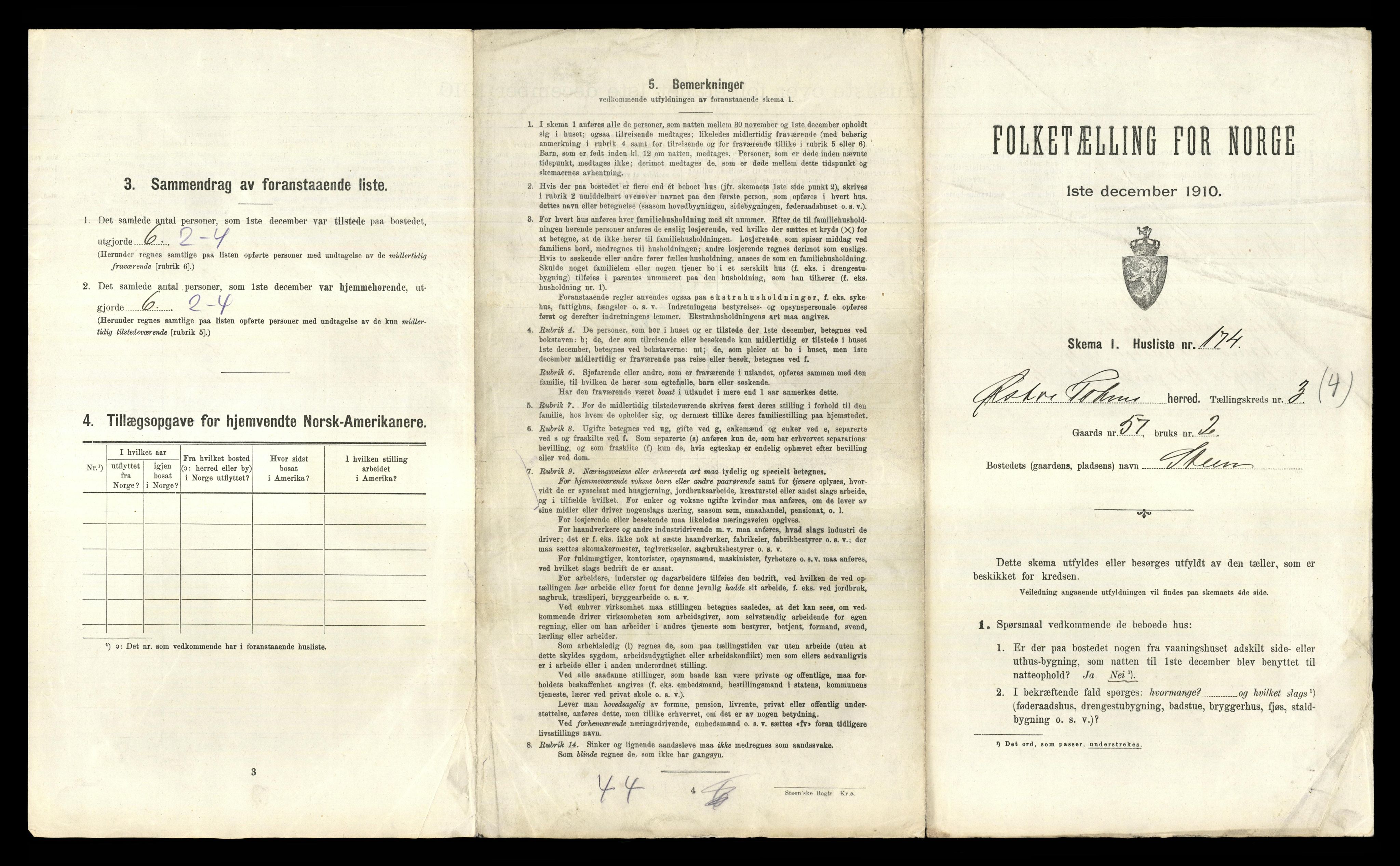 RA, 1910 census for Østre Toten, 1910, p. 1347