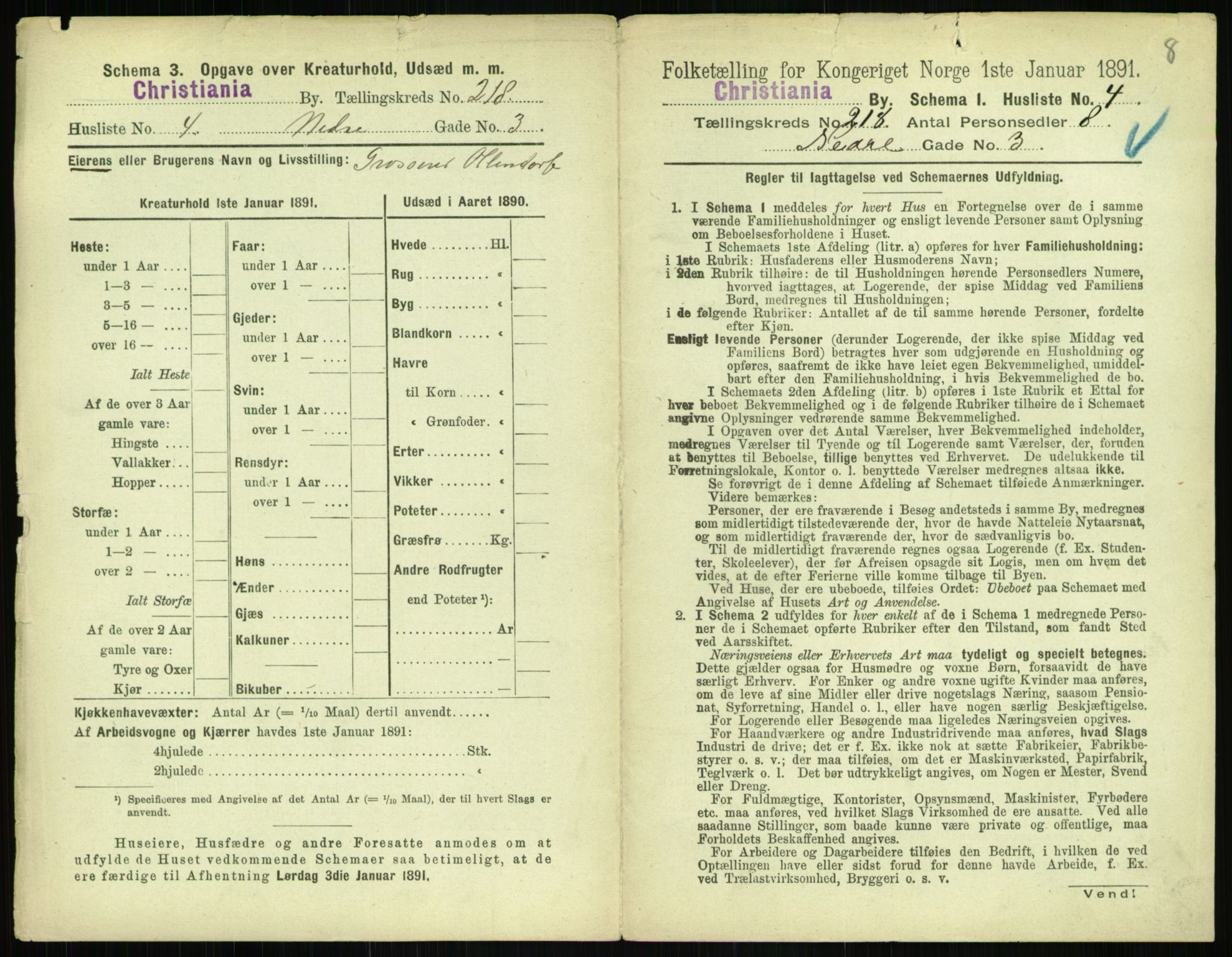 RA, 1891 census for 0301 Kristiania, 1891, p. 129117