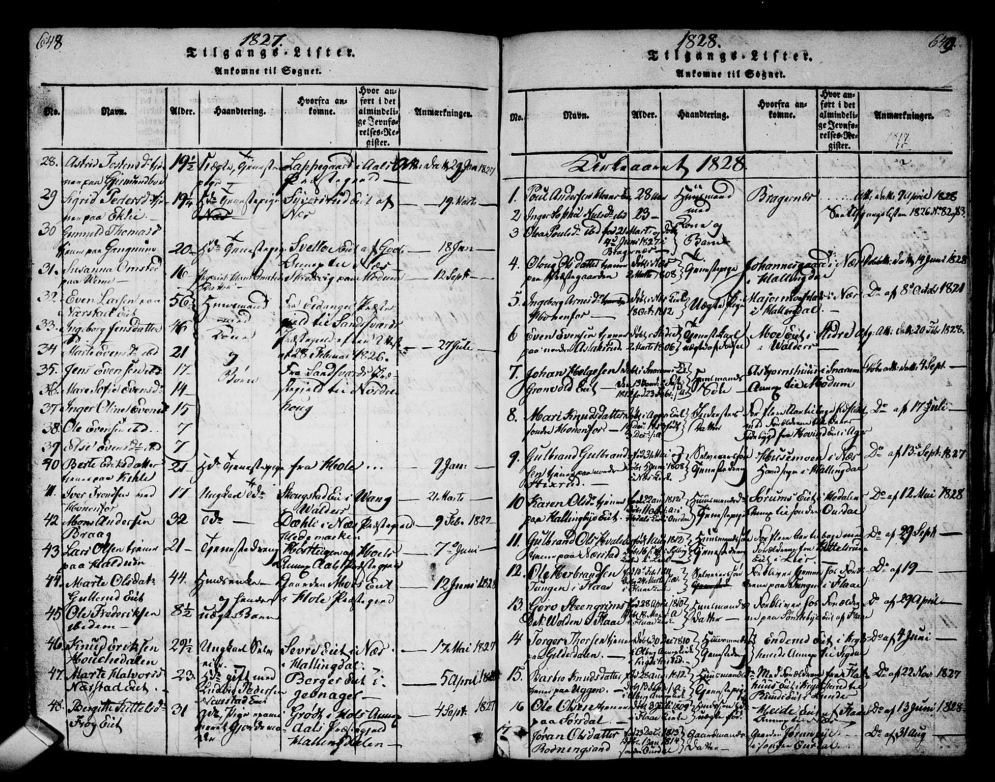 Norderhov kirkebøker, AV/SAKO-A-237/G/Ga/L0002: Parish register (copy) no. I 2, 1814-1867, p. 648-649