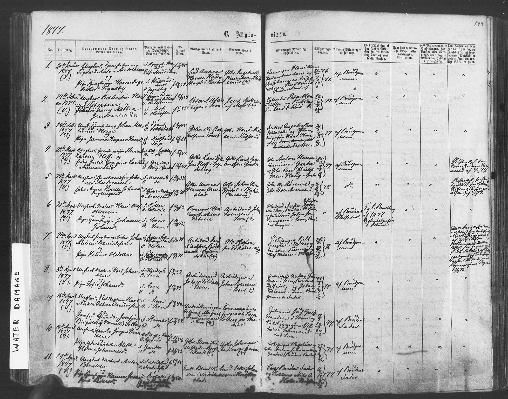 Vestby prestekontor Kirkebøker, SAO/A-10893/F/Fa/L0008: Parish register (official) no. I 8, 1863-1877, p. 199