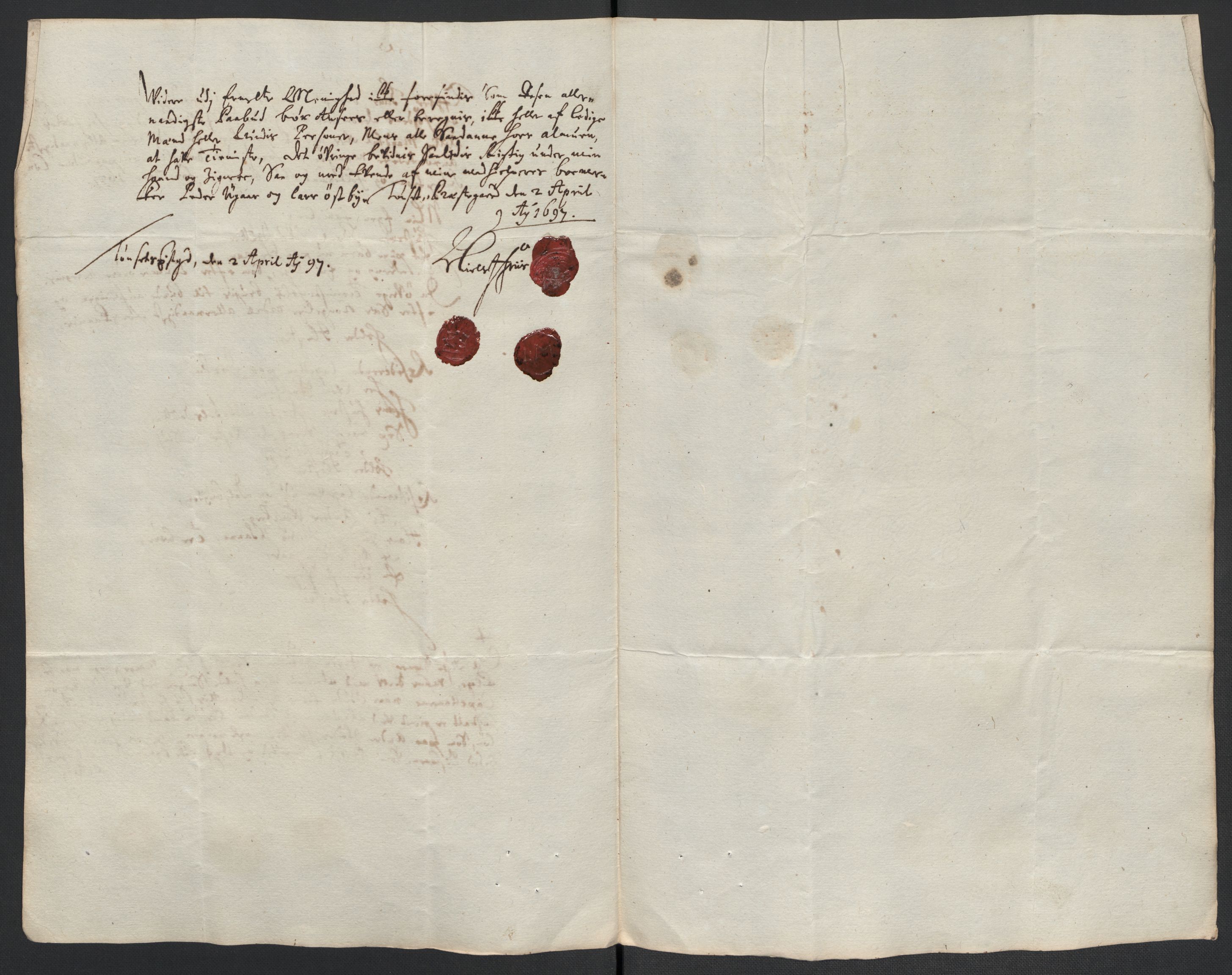 Rentekammeret inntil 1814, Reviderte regnskaper, Fogderegnskap, AV/RA-EA-4092/R13/L0835: Fogderegnskap Solør, Odal og Østerdal, 1697, p. 232