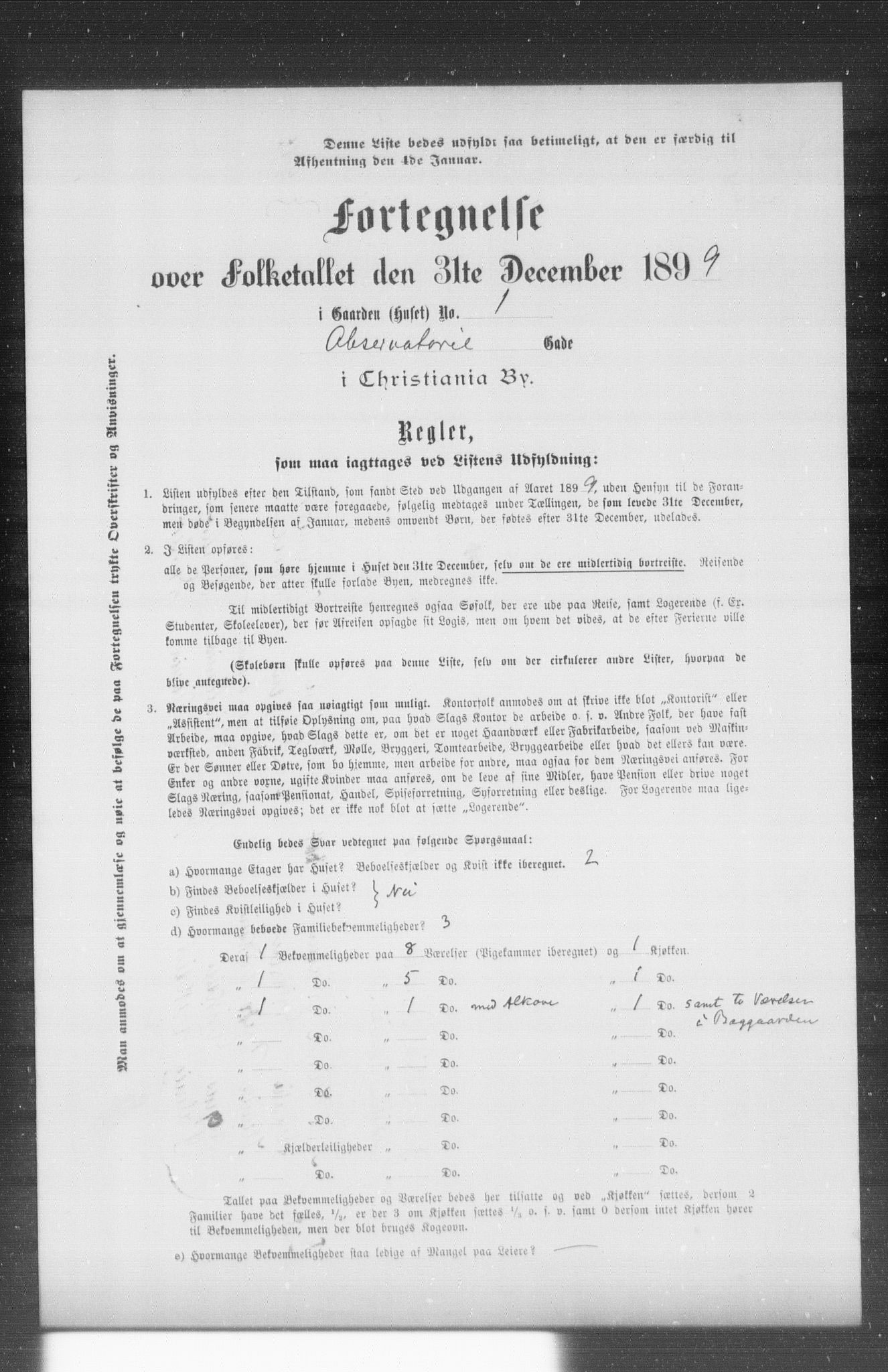 OBA, Municipal Census 1899 for Kristiania, 1899, p. 9648