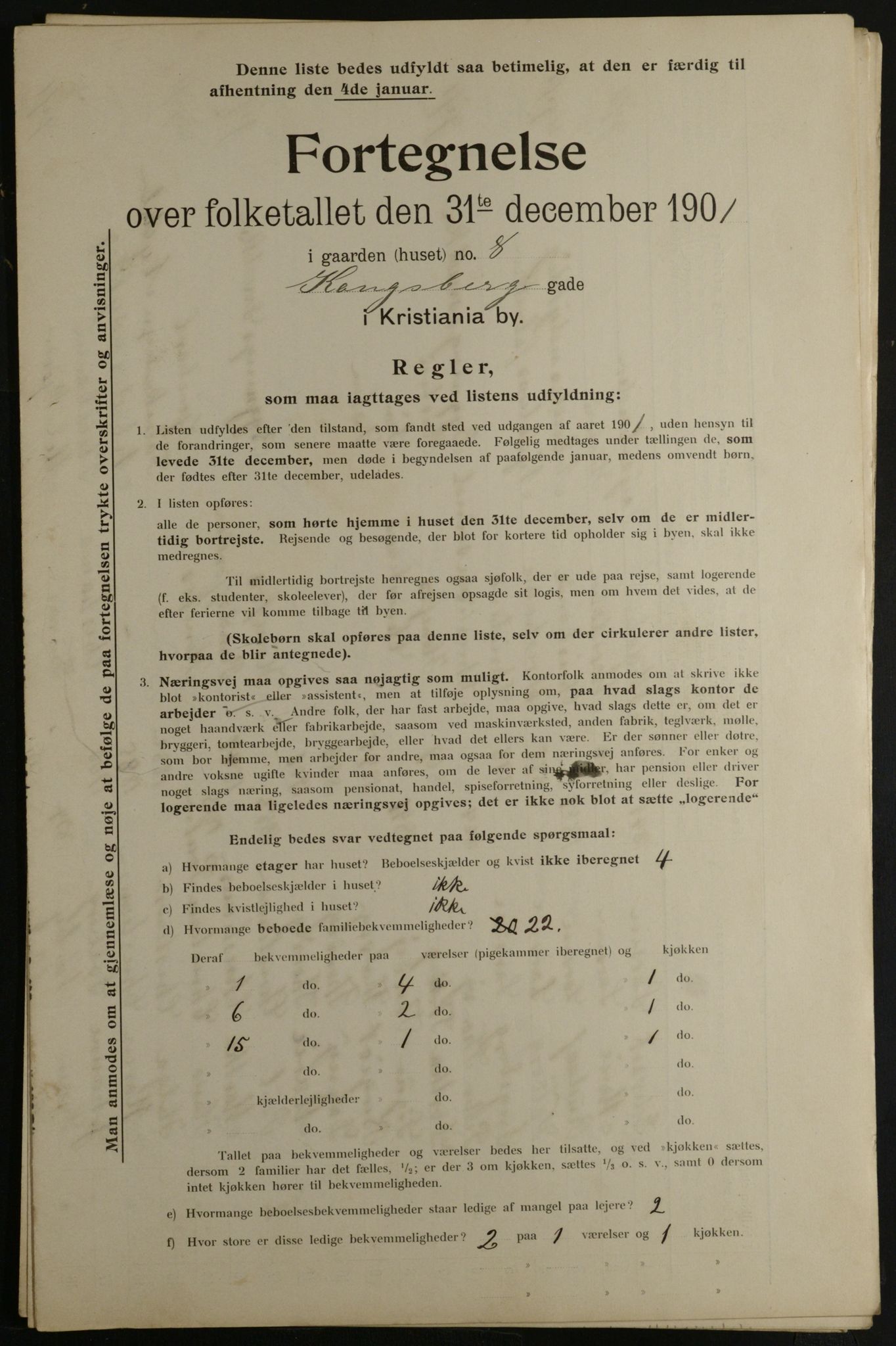 OBA, Municipal Census 1901 for Kristiania, 1901, p. 8197