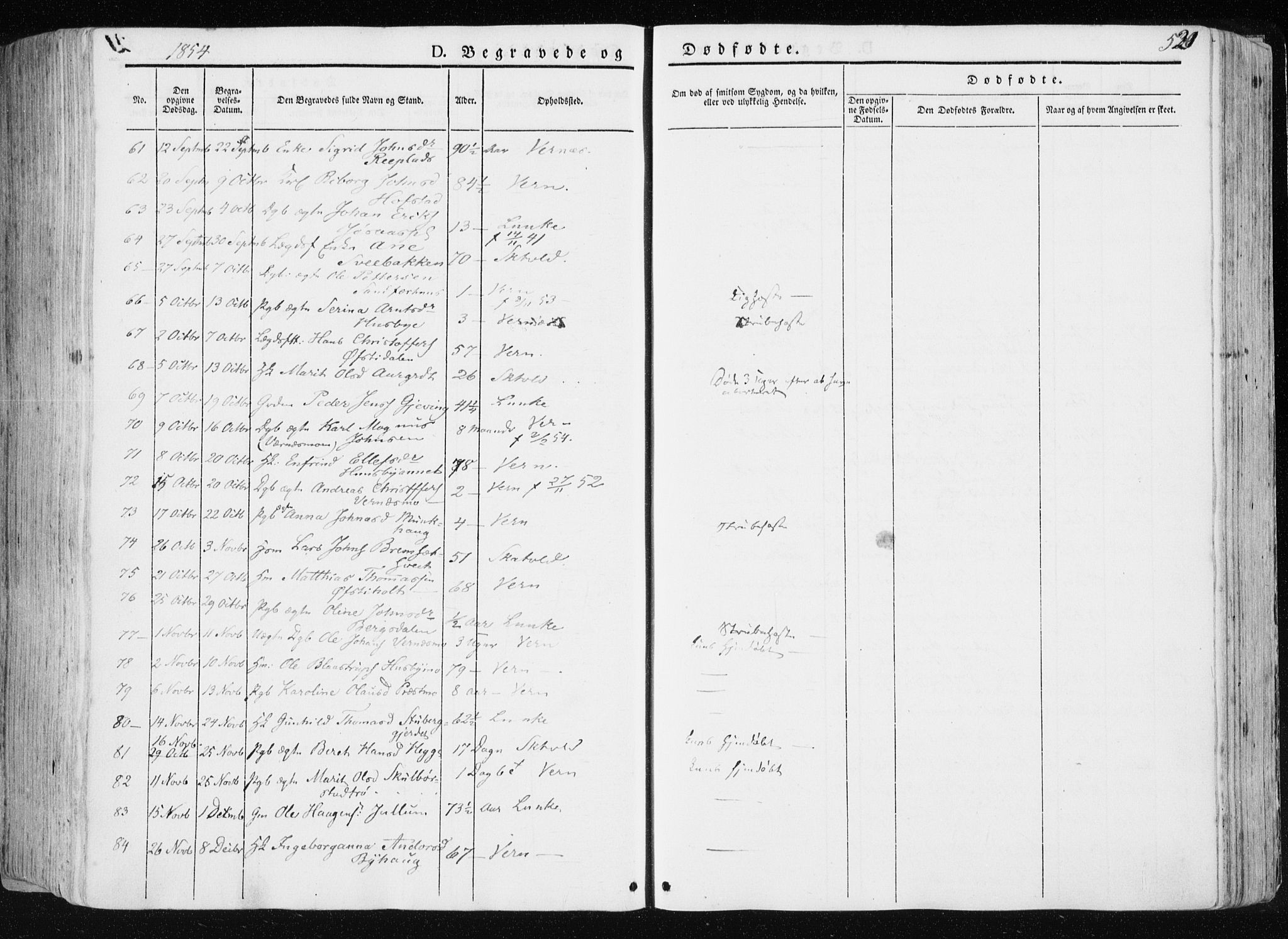 Ministerialprotokoller, klokkerbøker og fødselsregistre - Nord-Trøndelag, AV/SAT-A-1458/709/L0074: Parish register (official) no. 709A14, 1845-1858, p. 521