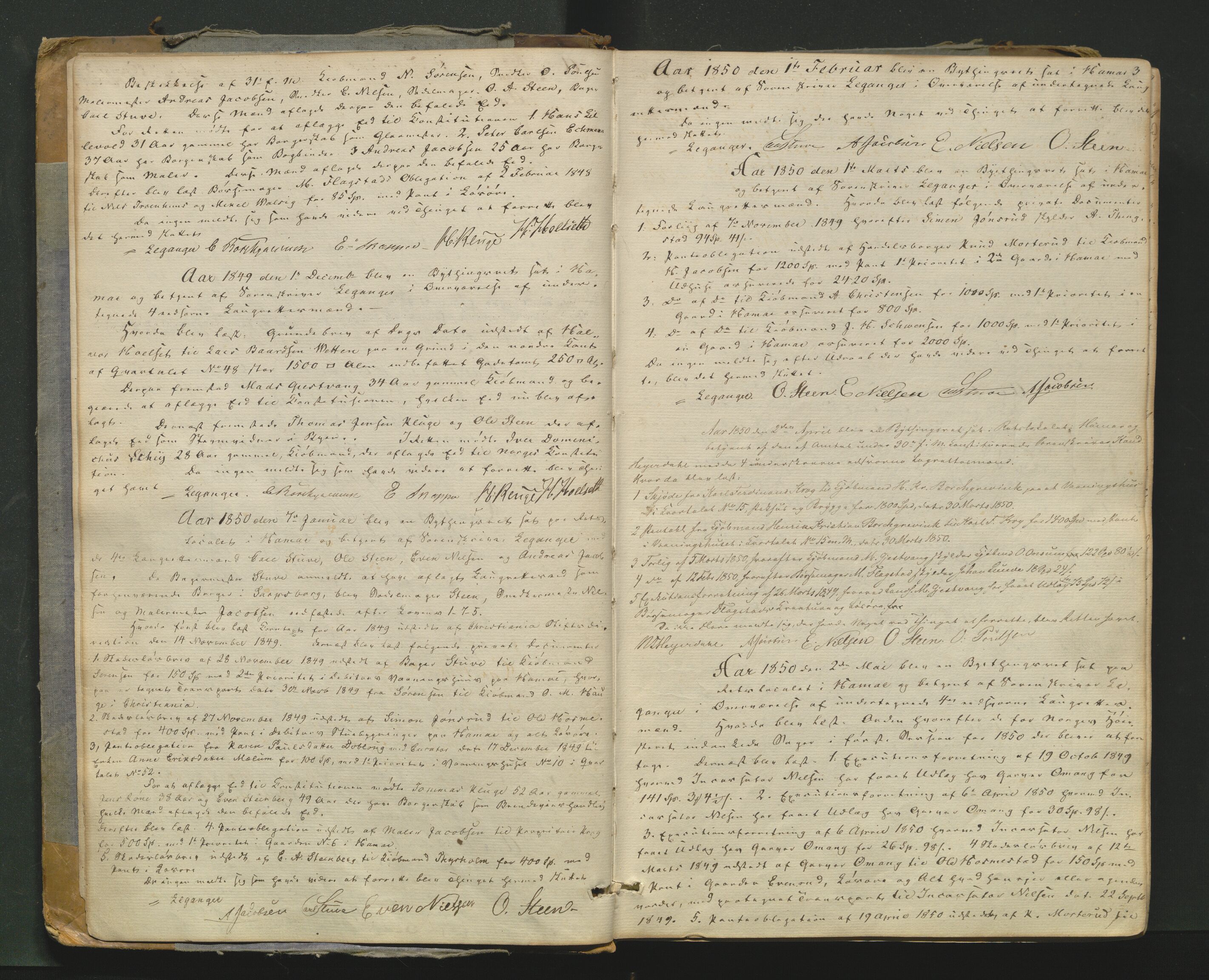 Hamar byfogd og byskriver, AV/SAH-TING-046/G/Gb/L0001: Bytingsprotokoll, 1849-1870, p. 2b-3a