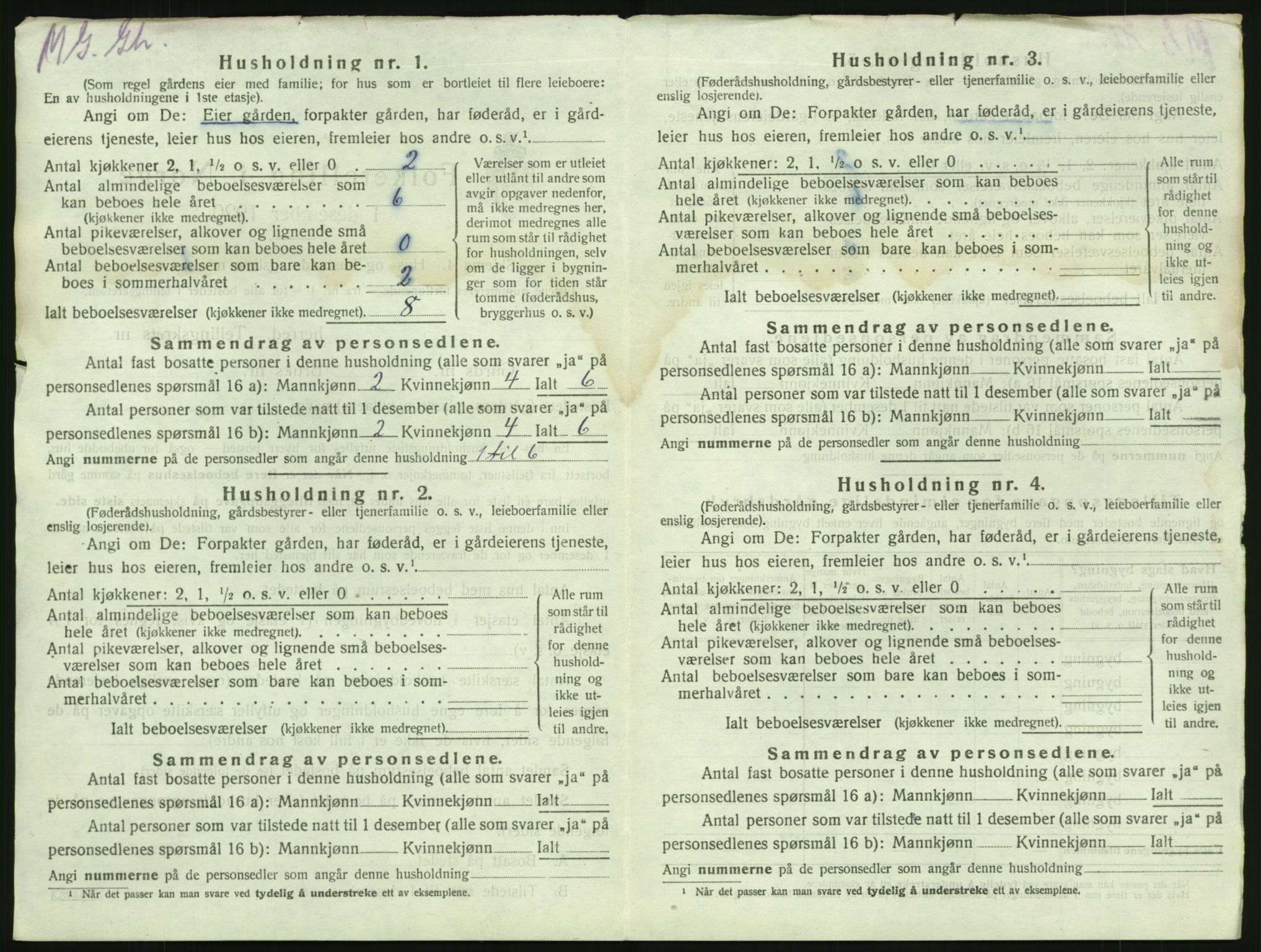 SAKO, 1920 census for Brunlanes, 1920, p. 1034