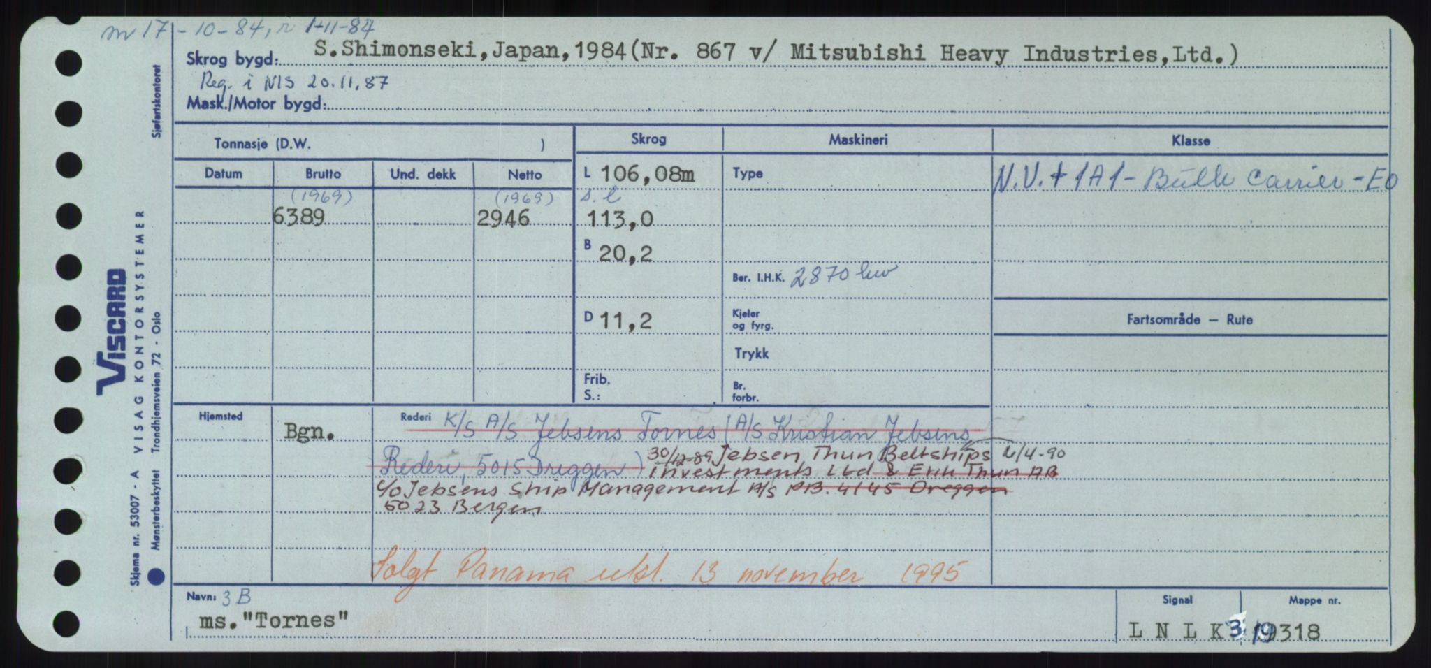 Sjøfartsdirektoratet med forløpere, Skipsmålingen, RA/S-1627/H/Hd/L0039: Fartøy, Ti-Tø, p. 339