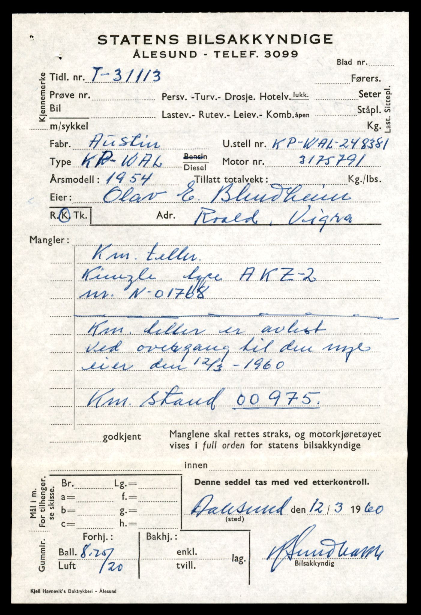 Møre og Romsdal vegkontor - Ålesund trafikkstasjon, AV/SAT-A-4099/F/Fe/L0032: Registreringskort for kjøretøy T 11997 - T 12149, 1927-1998, p. 203