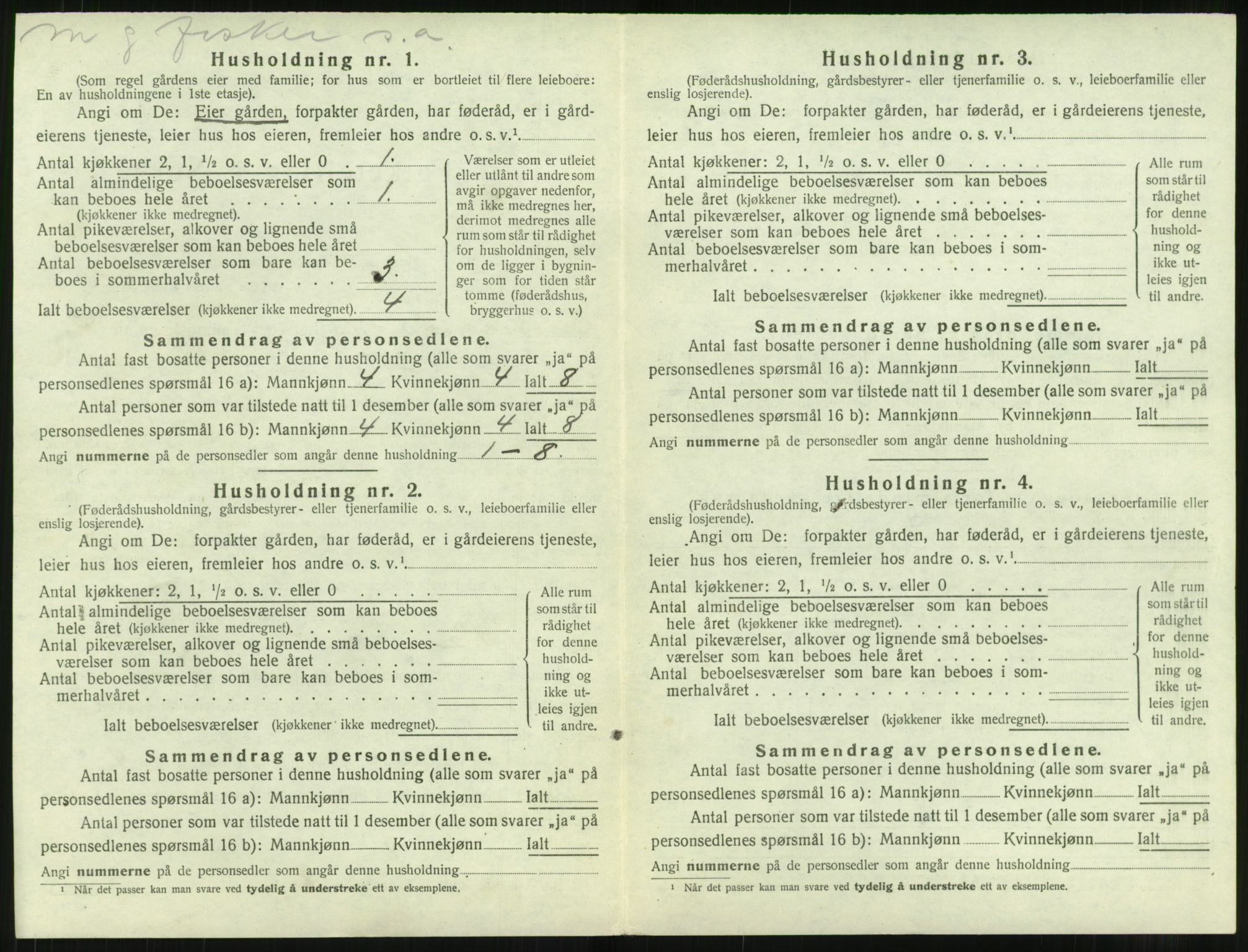 SAT, 1920 census for Bremsnes, 1920, p. 338