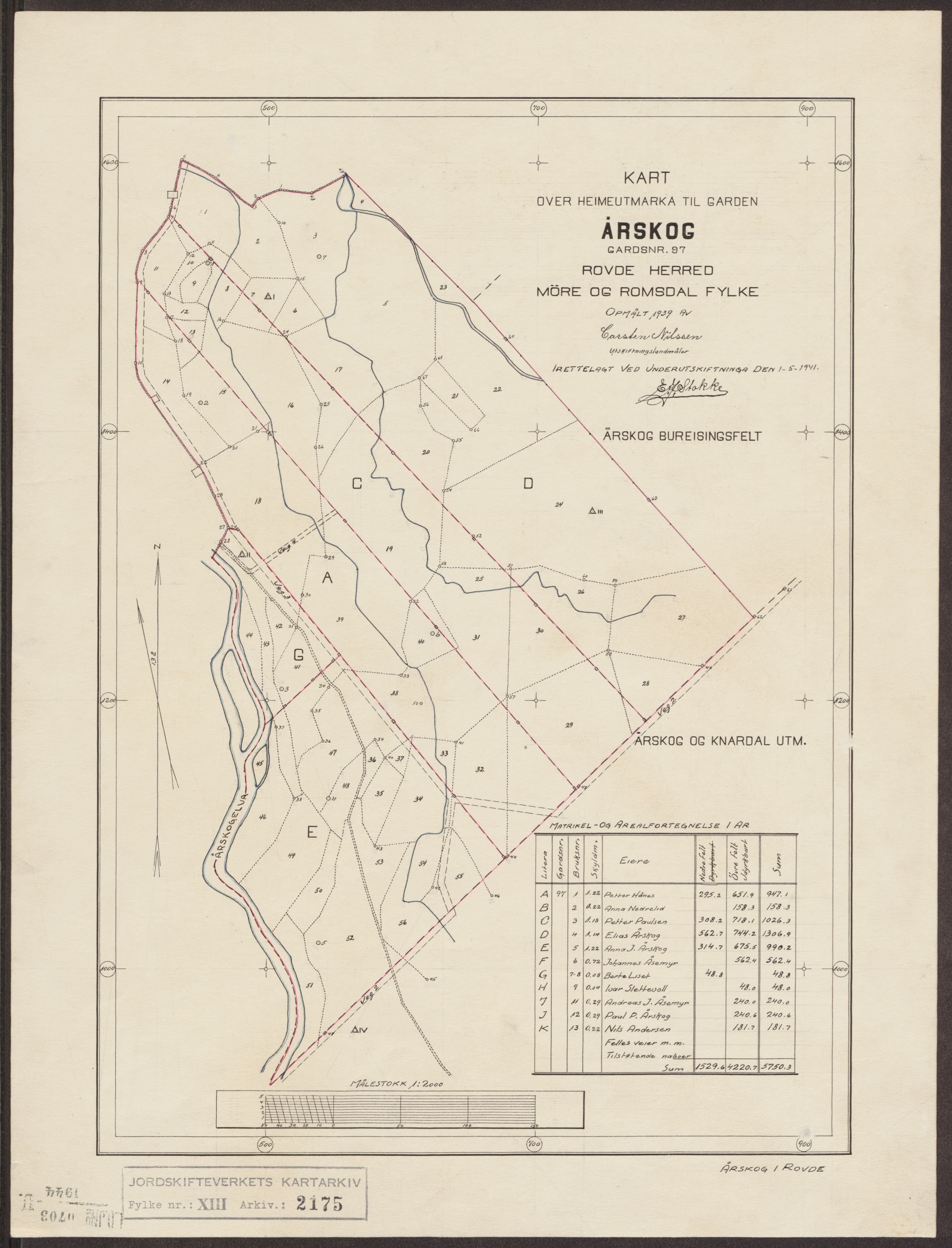 Jordskifteverkets kartarkiv, AV/RA-S-3929/T, 1859-1988, p. 2691